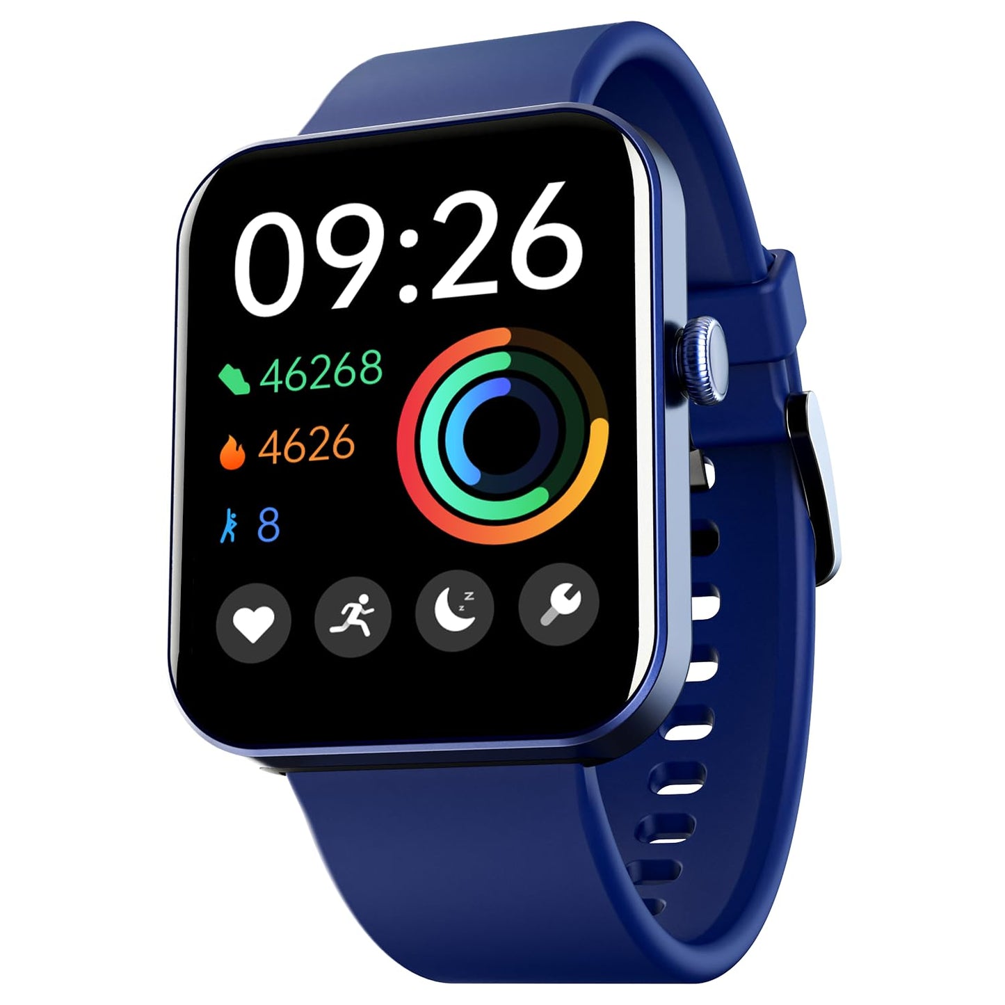 (Open Box)boAt Wave Leap Call Smart Watch w/ 1.83" (4.6 cm) HD Display, Advanced Bluetooth Calling, Coins,Multiple Watch Faces, Multi-Sports Modes, IP68, HR & SpO2, Metallic Design, Weather Forecasts(Deep Blue)