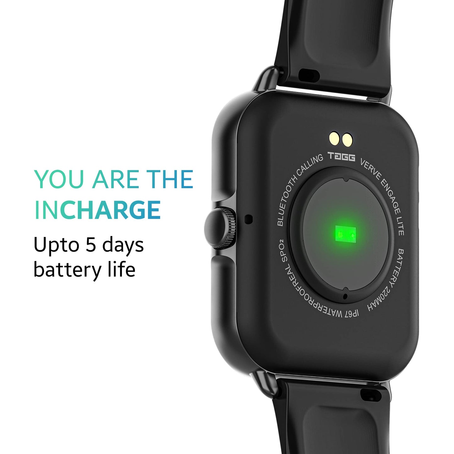 (Open box)TAGG Engage Lite Advanced Calling Smartwatch with Split Screen Function | Single Chip Technology | Fast Charge 10 min = 1 Day Usage | AI Voice Assistant | Built-In Games, Calculator, Stopwatch & Timer