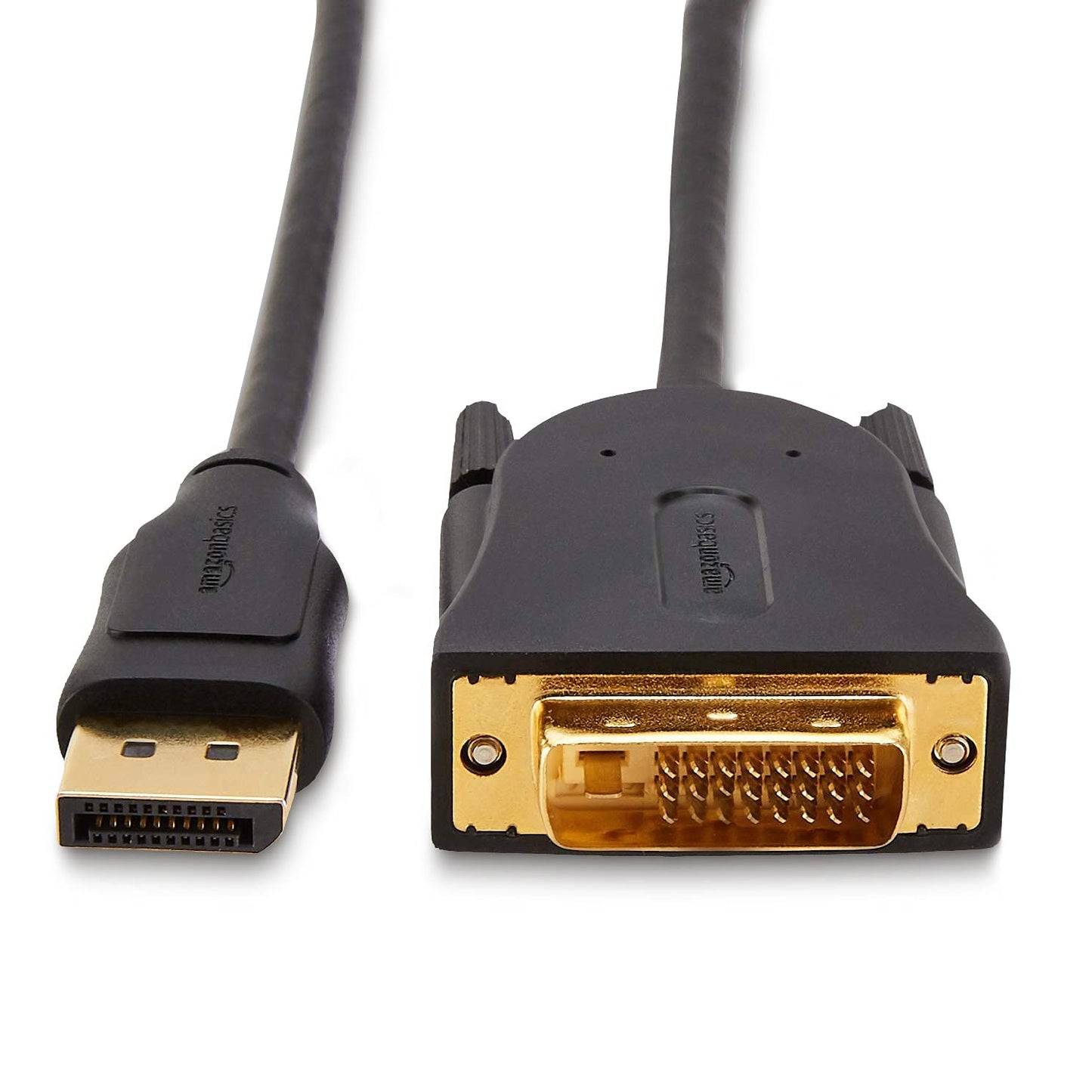 (Open Box) AmazonBasics DisplayPort to DVI Cable for Personal Computer - 10 Feet (Black)