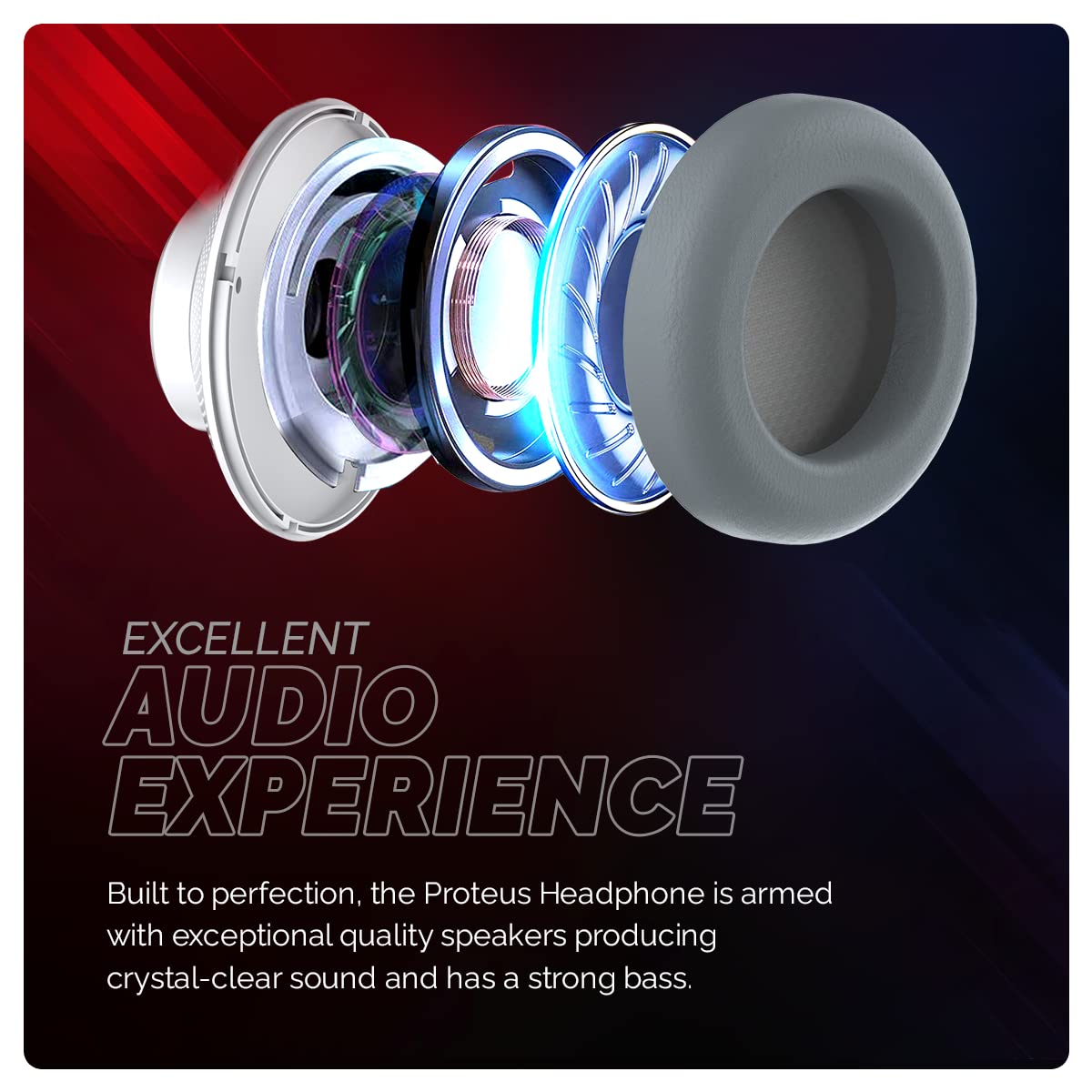 (Open Box)Cosmic Byte Proteus Headset Dual Input USB and 3.5mm, 7.1 Surround Sound, RGB LED, ENC Microphone, Memory Foam Earcushions, Windows Software (White)