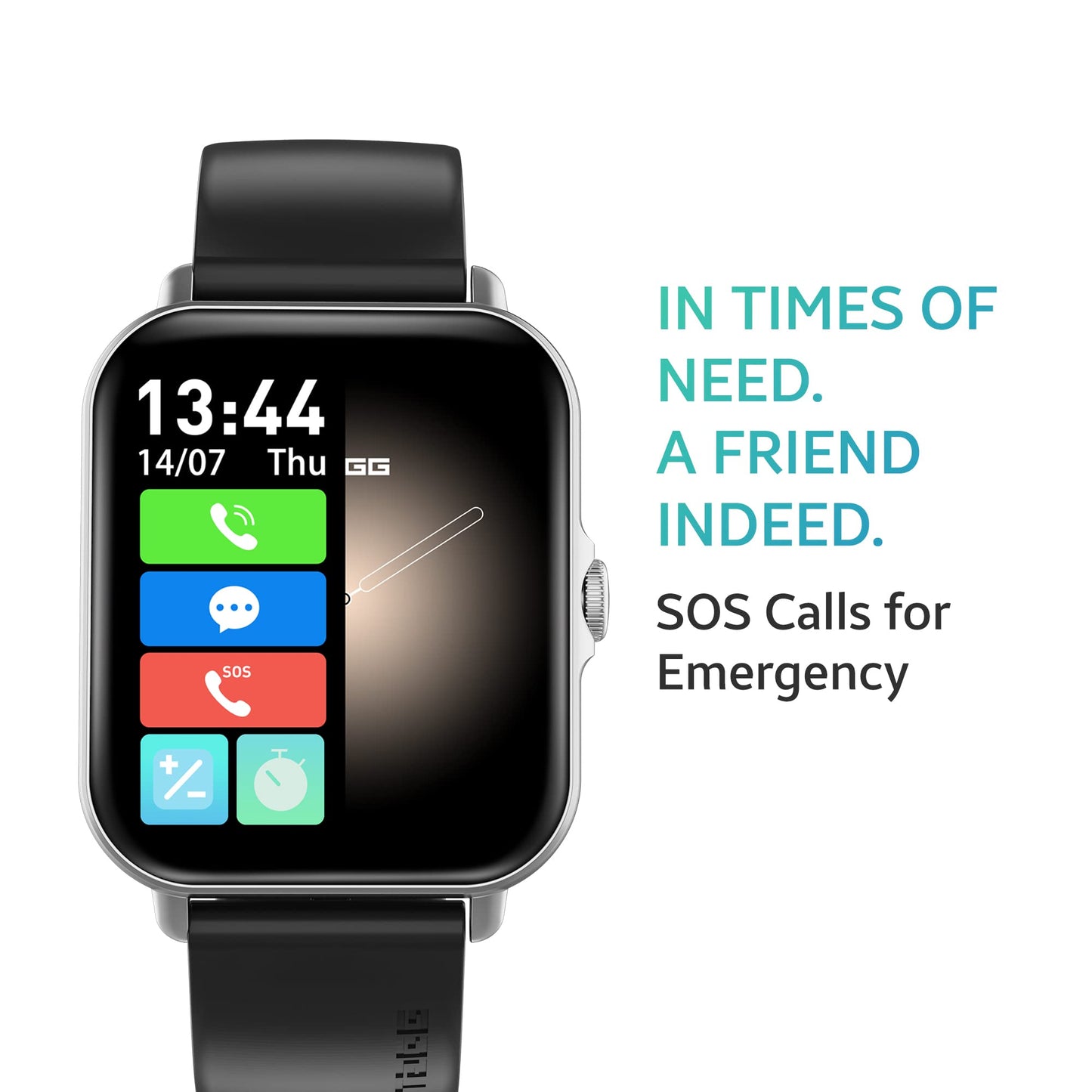 (Open box)TAGG Engage Lite Advanced Calling Smartwatch with Split Screen Function | Single Chip Technology | Fast Charge 10 min = 1 Day Usage | AI Voice Assistant | Built-In Games, Calculator, Stopwatch & Timer