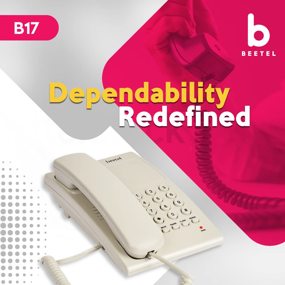 (Open Box) Beetel B11 Corded Landline Phone, Ringer Volume Control, LED for Ring Indication, Wall/Desk Mountable, Classic Design, Clear Call Quality, Mute/Pause/Flash/Redial Function (Made in India)(Black)(B11)