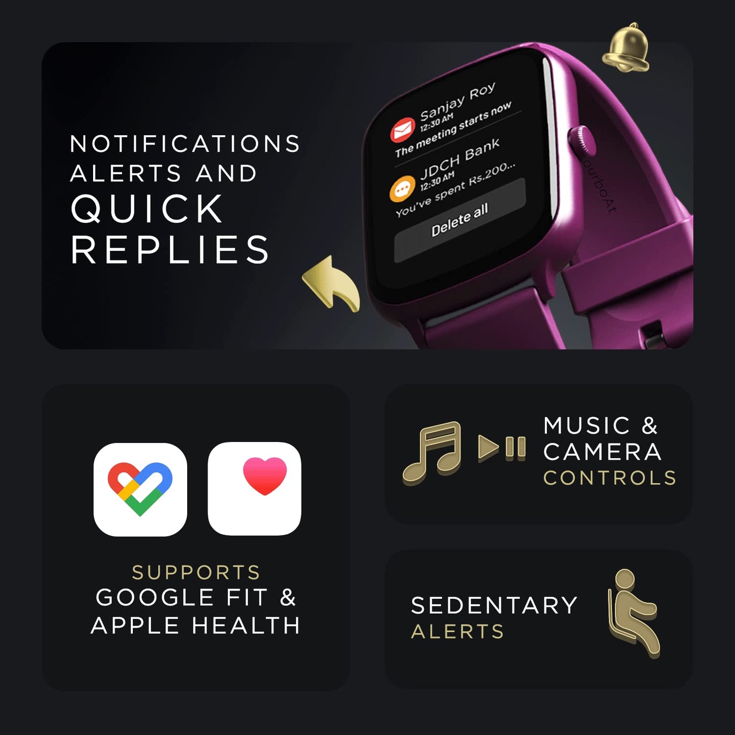 (Open Box) boAt Wave Style Call Smart Watch with Advanced BT Calling Chip,DIY Watch Face Studio, Coins, 1.69" HD Display, Health Ecosystem, Live Cricket Scores, Quick Replies, HR & SpO2