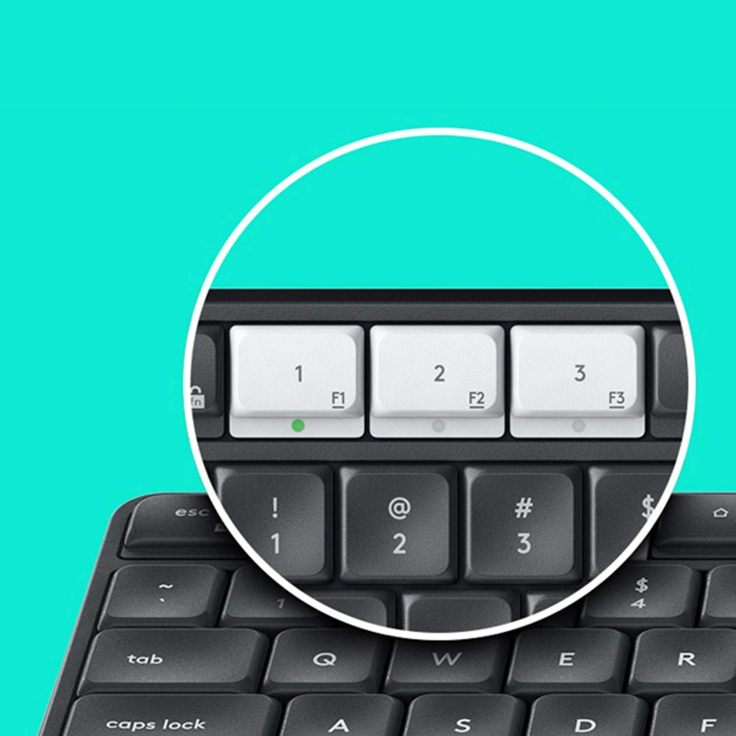 (Open Box) Logitech K375s Wireless Multi Device Keyboard (Black/ Charcoal)