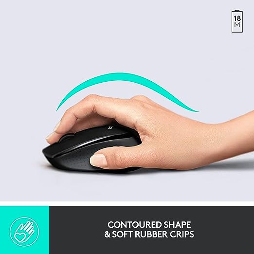 (Open Box) Logitech MK345 Wireless Keyboard and Mouse Set Full-Sized Keyboard with Palm Rest and Comfortable Right-Handed Mouse, 2.4 GHz Wireless USB Receiver, Compatible with PC, Laptop - Black