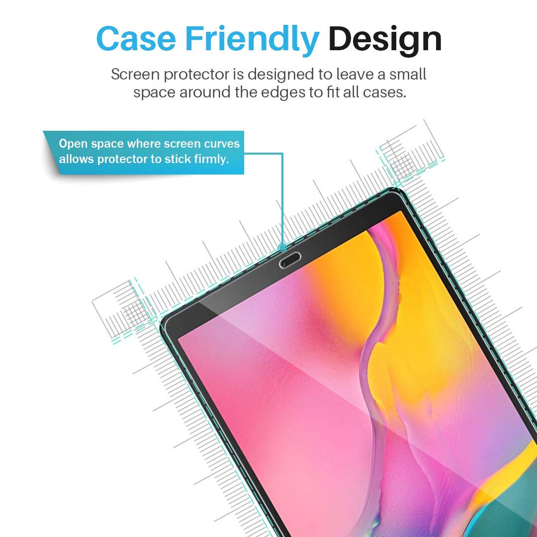 (Open Box) M.G.R.J® Tempered Glass Screen Protector Compatible for Samsung Galaxy Tab A 10.1 (2019) (SM-T510 / SM-T515) (Transparent)