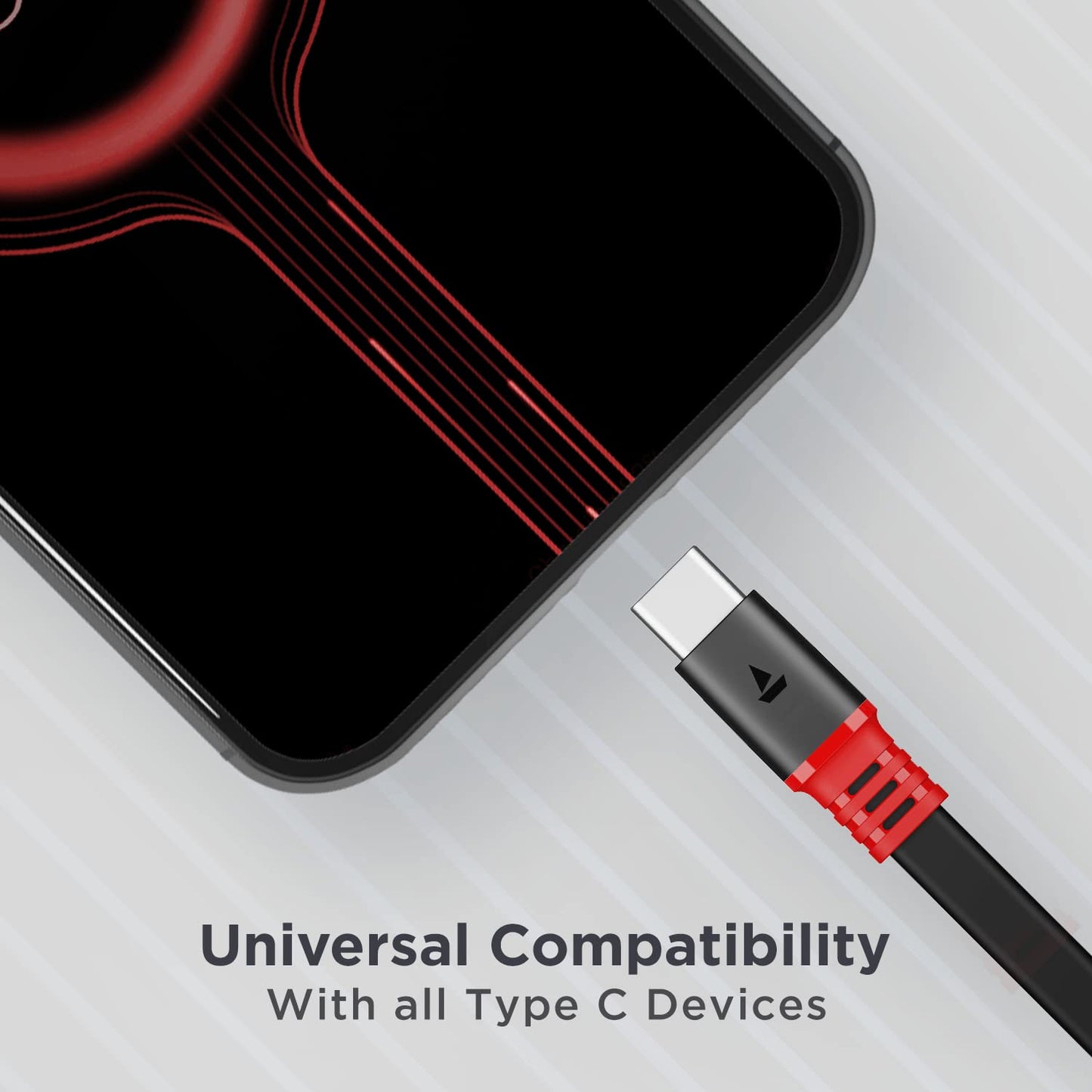 (Open Box) boAt Type C A325/A320 Tangle-free, Sturdy Type C Cable with 3A Rapid Charging & 480 Mbps Data Transmission Speed, Compatible with Smartphones & Tablets(Black)