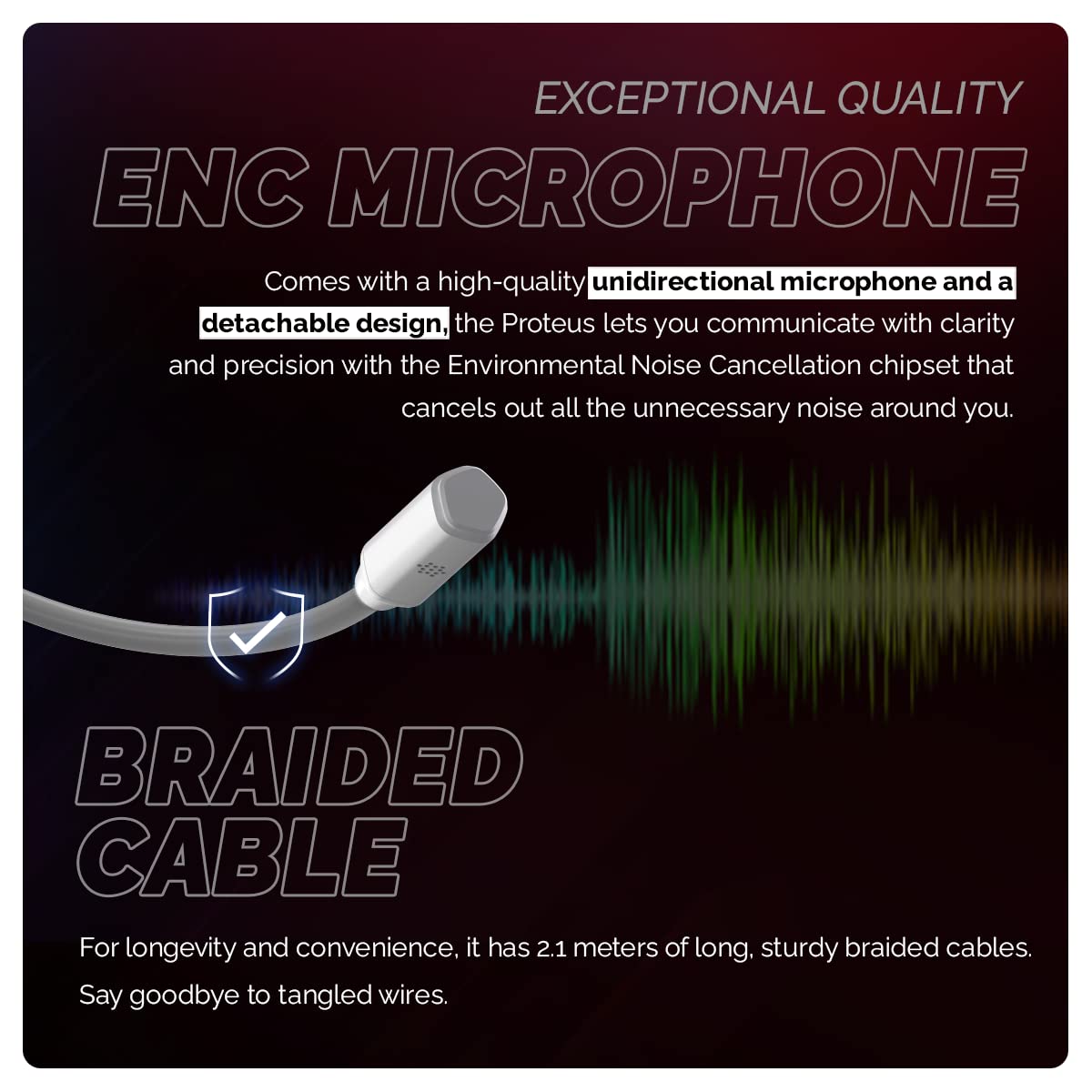 (Open Box)Cosmic Byte Proteus Headset Dual Input USB and 3.5mm, 7.1 Surround Sound, RGB LED, ENC Microphone, Memory Foam Earcushions, Windows Software (White)