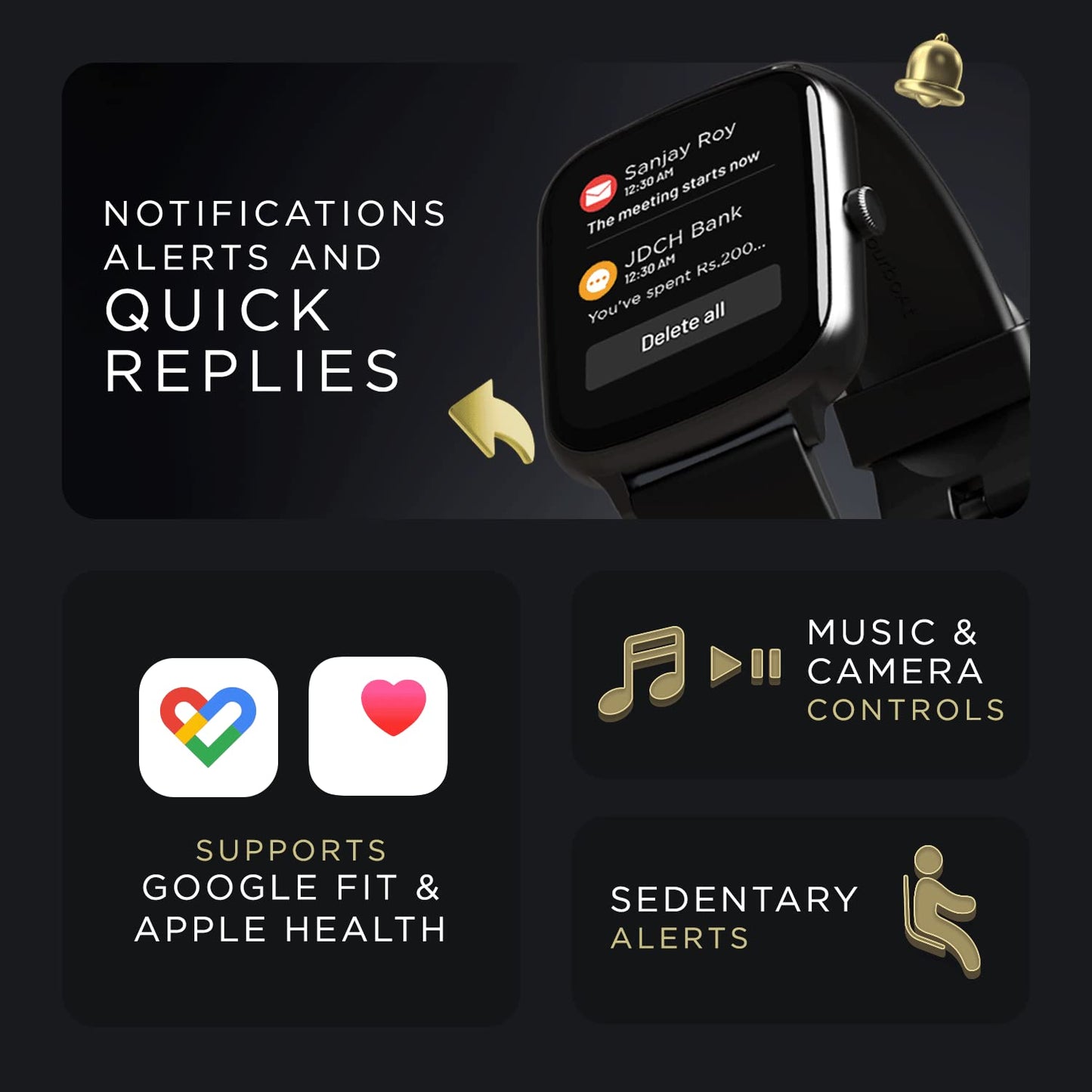 (Open Box) boAt Wave Style Call Smart Watch with Advanced BT Calling Chip,DIY Watch Face Studio, Coins, 1.69" HD Display, Health Ecosystem, Live Cricket Scores, Quick Replies, HR & SpO2