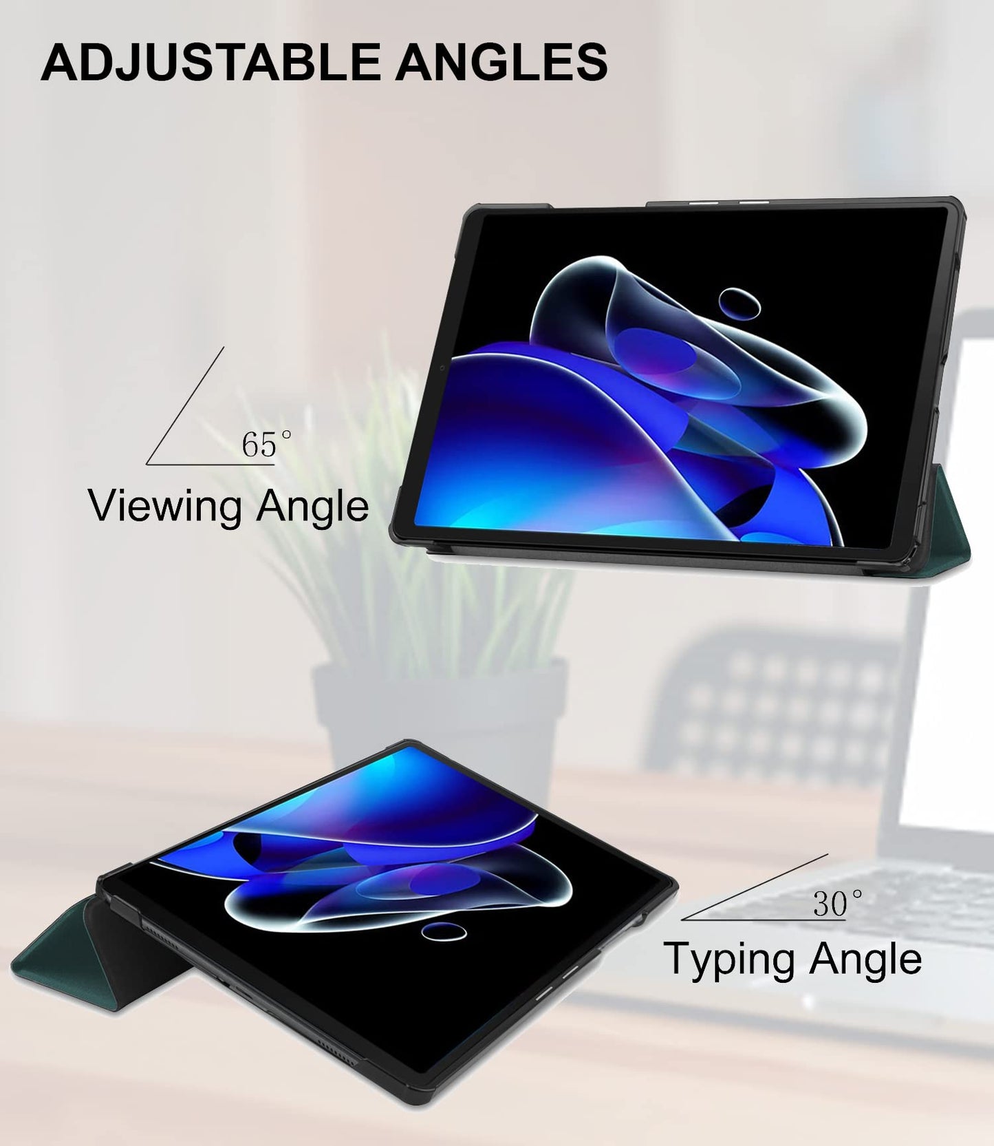 (OPEN BOX)Robustrion Trifold Flip Stand Case Cover for Realme Pad X 11 inch Tablet Cover - Black
