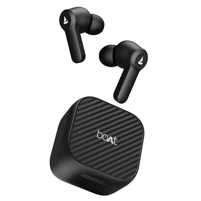 (Without Box) boAt Airdopes Fuel in Ear Headphones,Quad Mics,Enx Tech,Beast Mode,50H Playtime,ASAP Charge,Ipx4,Iwp,Touch Controls