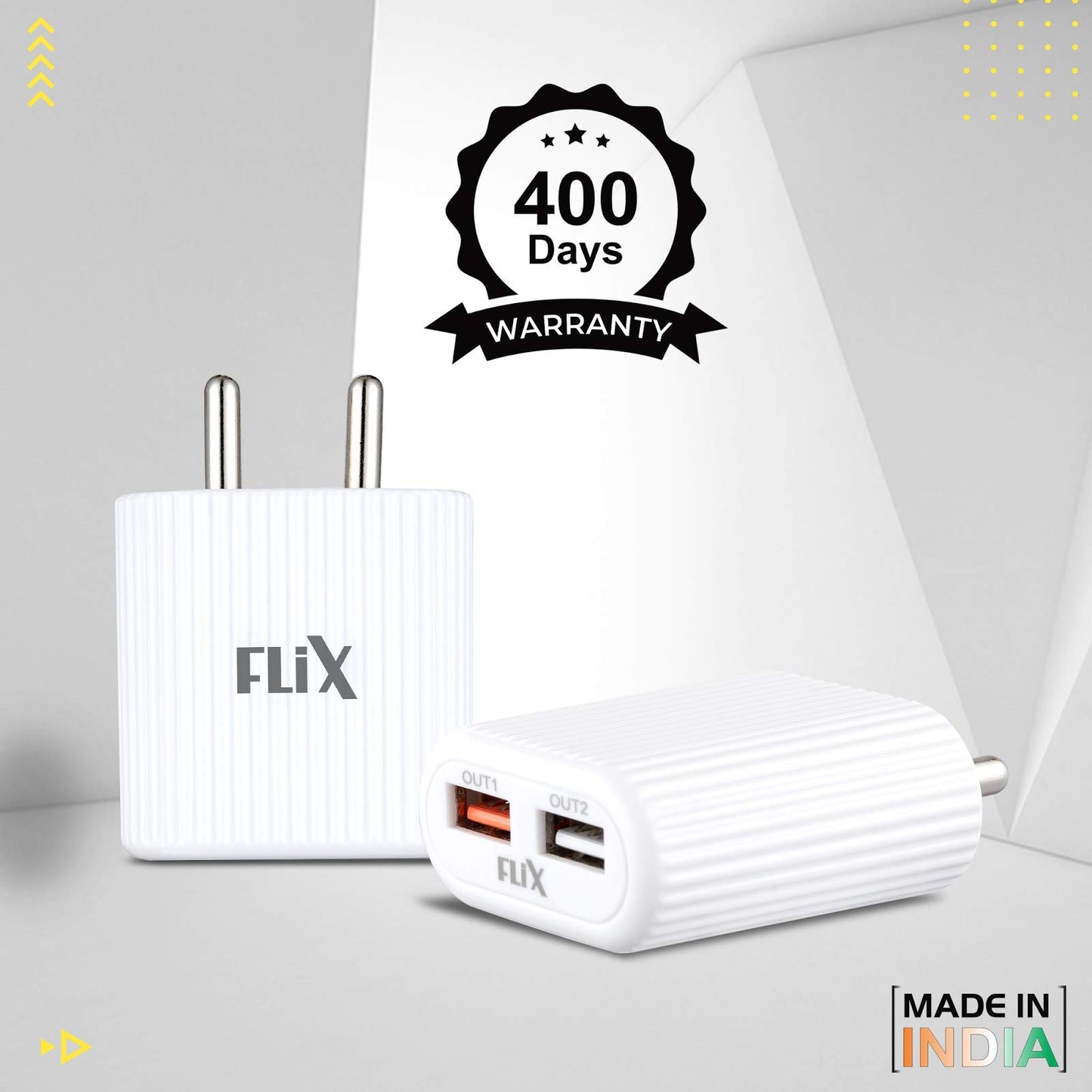 (Open Box) FLiX (Beetel) Storm 33W PD & QC Dual Port Wall Charger,USB Type A & Type C Output Widely Compatible for All Android & IOS Devices,Enhanced Safety,Light Weight & Compact,with Type C Cable (White–SD133)