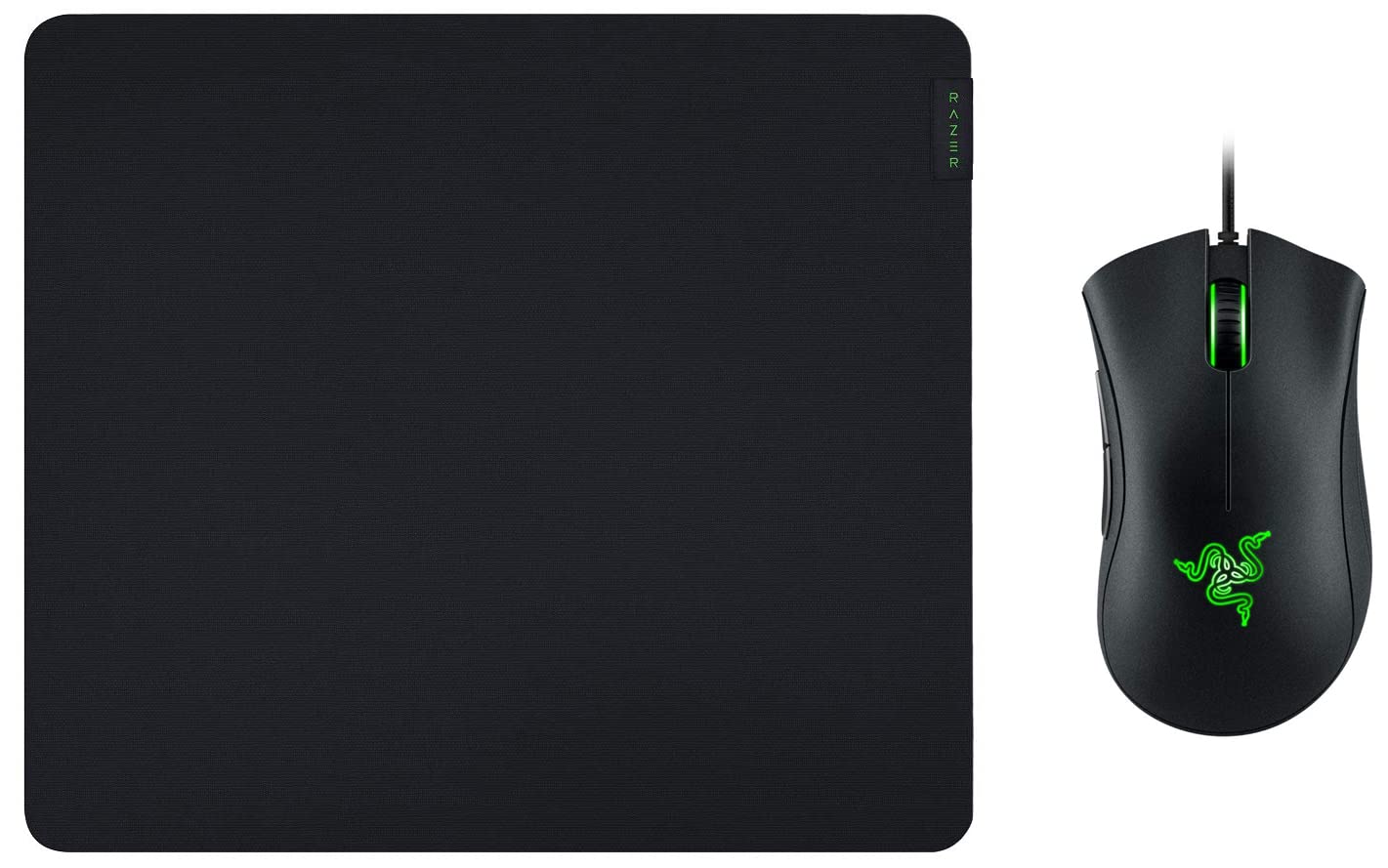 (OPEN BOX)Razer Strider - L Multilayer Synthetic Leather, Foam Padding, Head Cushion, Height Adjustable, Black/Green (RZ02-03810200-R3M1)