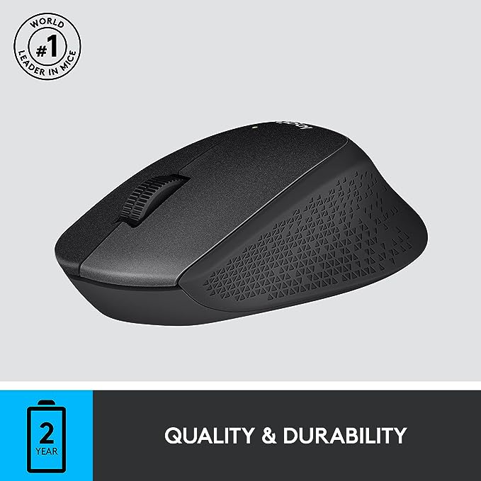 (Open Box) Logitech M331 Silent Plus Wireless Mouse, 2.4GHz with USB Nano Receiver, 1000 DPI Optical Tracking, 3 Buttons, 24 Month Life Battery, PC/Mac/Laptop