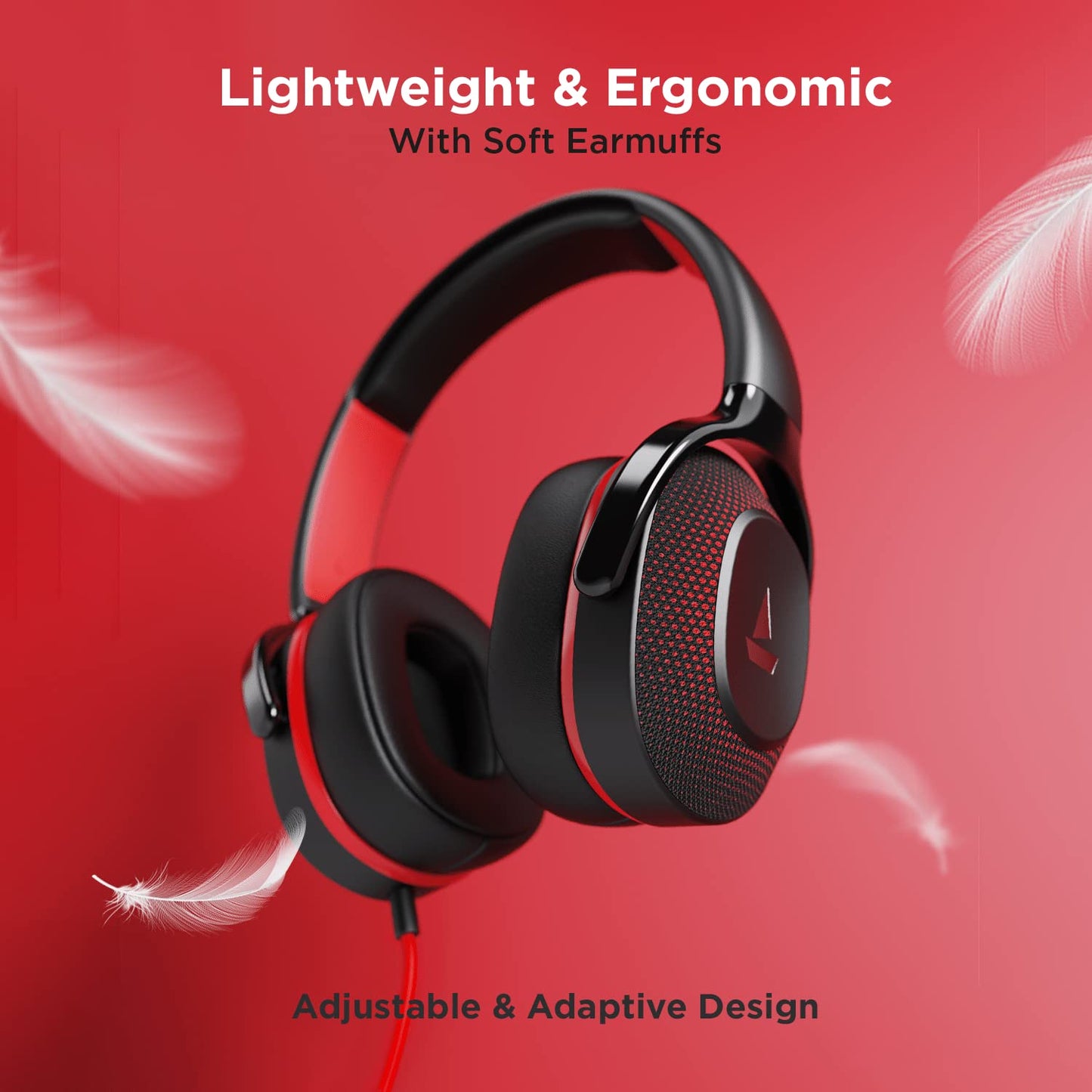 (Without Box) boAt BassHeads 950v2 Wired Over Ear Headphones with 40mm Audio Drivers, Soft Ear-Cushion, Lightweight Build, 3.5mm Jack and with mic(Warm Grey)