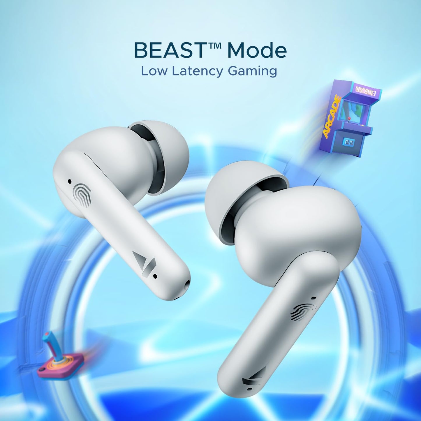 (Without Box) boAt Airdopes 141 Bluetooth Truly Wireless in-Ear Earbuds w/ 42H Playtime,Low Latency Mode for Gaming, ENx Tech, IWP, IPX4 Water Resistance, Smooth Touch Controls