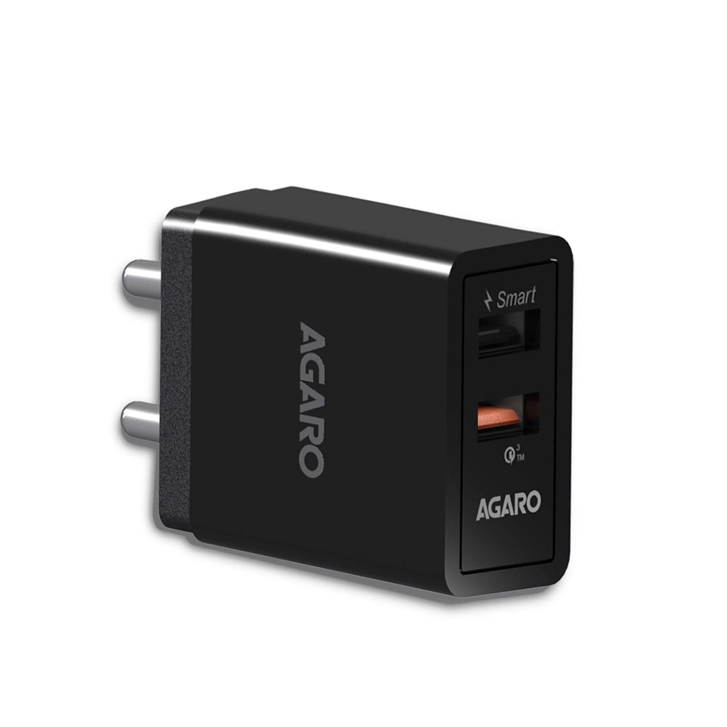 AGARO Blaze Qualcomm Certified Dual Port Quick Wall Charge Adapter 5.4A