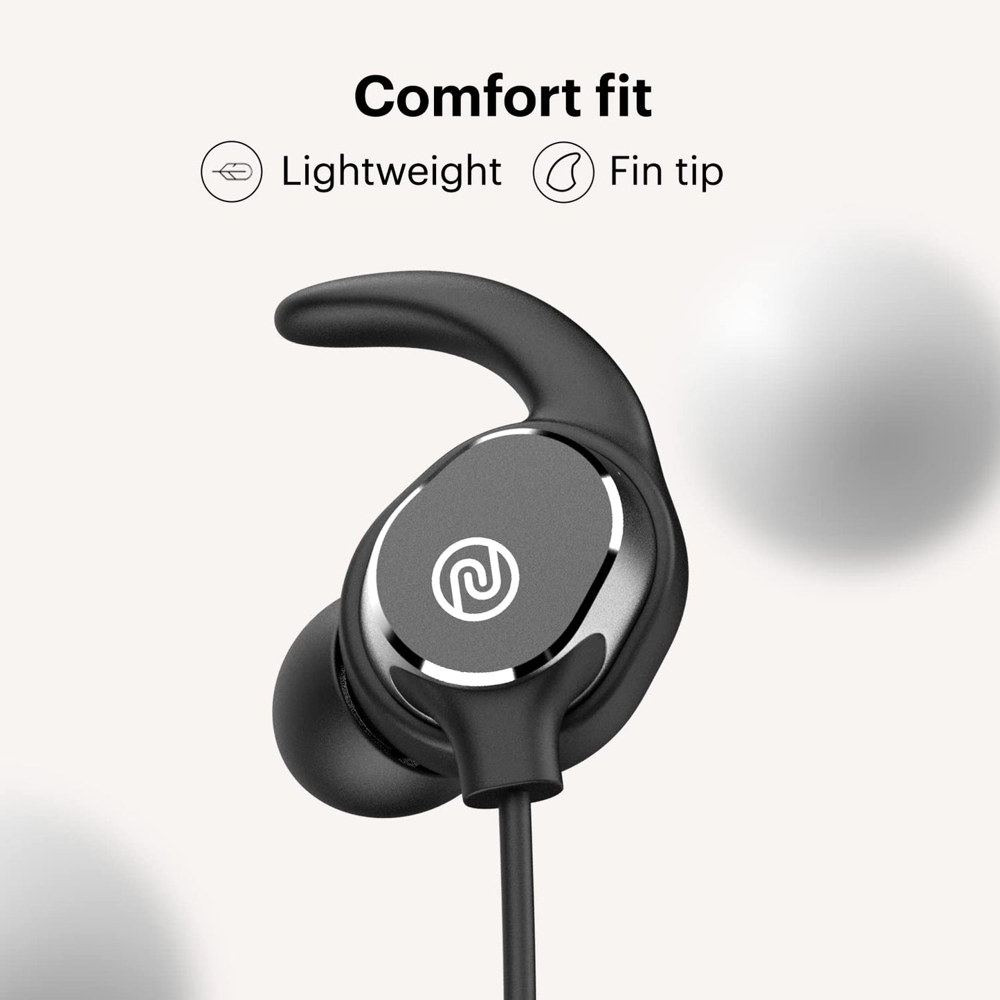 (Open Box) Noise Sense Bluetooth Wireless in Ear Earphones,Neckband Earphones with Fast Charging, Up to 25H Playback, Powerful Bass, with mic for Clear Calls, Type C Port, IPX5, Voice Assistant