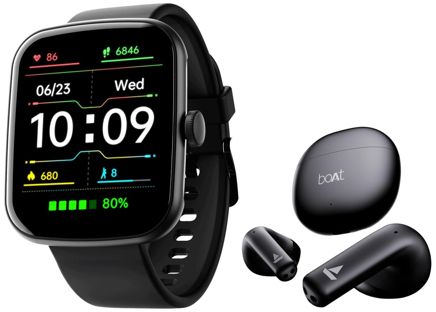 (Open Box) boAt Wave Style Call Smart Watch with Advanced BT Calling Chip,DIY Watch Face Studio, Coins, 1.69" HD Display, Health Ecosystem, Live Cricket Scores, Quick Replies, HR & SpO2