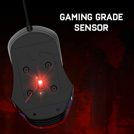 (Open Box) Redgear A-15 Wired Gaming Mouse with Upto 6400 DPI, RGB & Driver Customization for PC