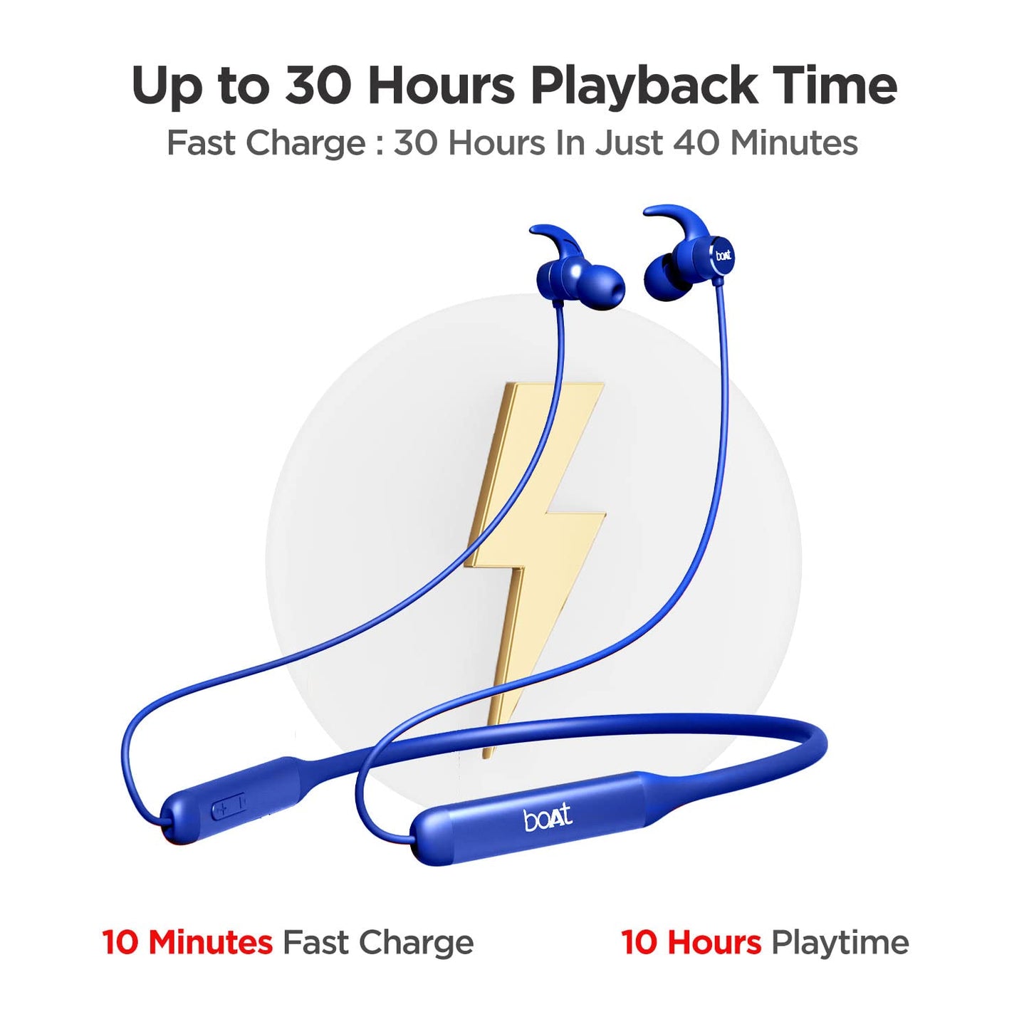 (Without Box)boAt Rockerz 330 in-Ear Bluetooth Neckband with Upto 30 Hours Playtime, ASAP Charge, Signature Sound, Dual Pairing & IPX5 with Mic (Active Black)