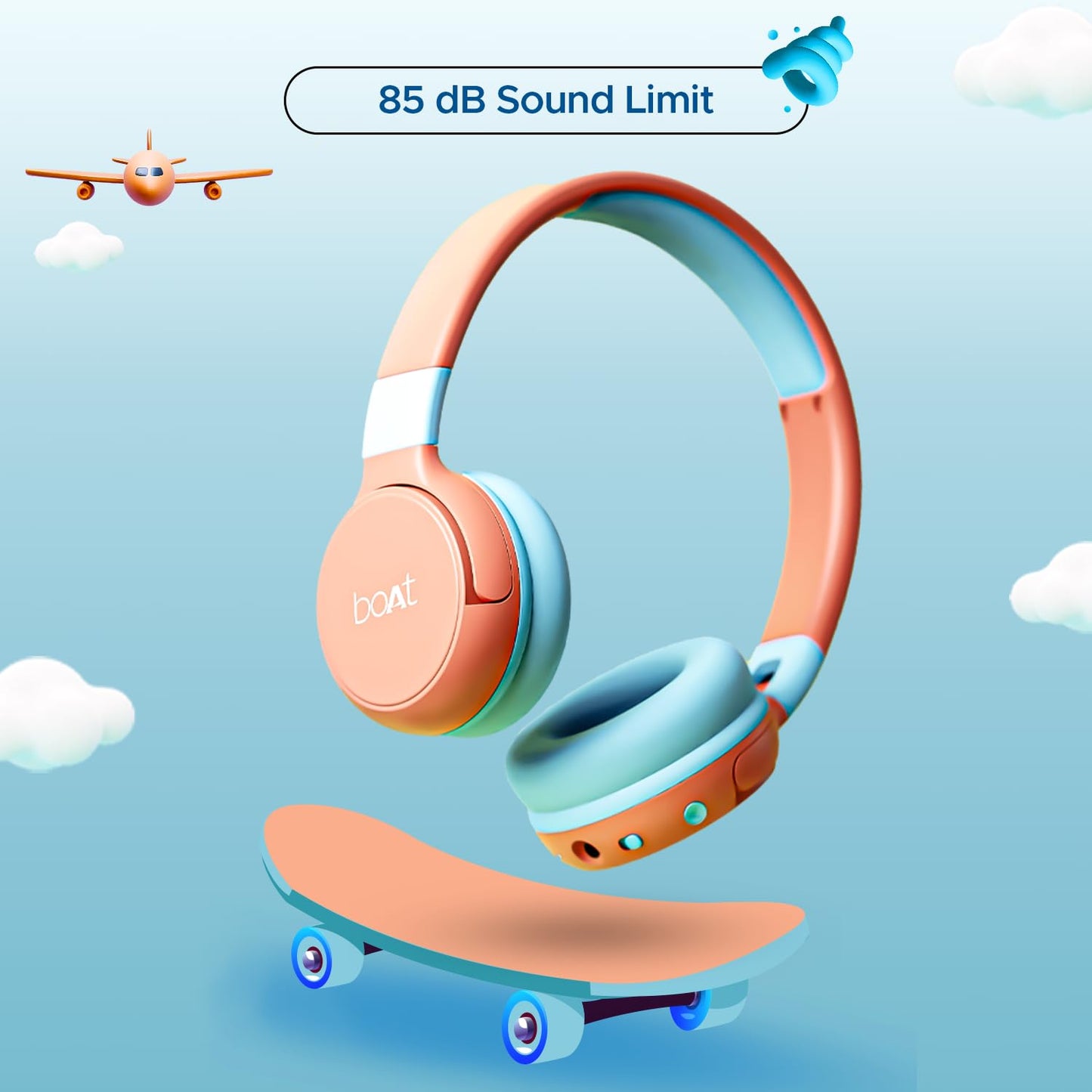 (Open Box) Rockid Rush Headphone, Aqua Aqua