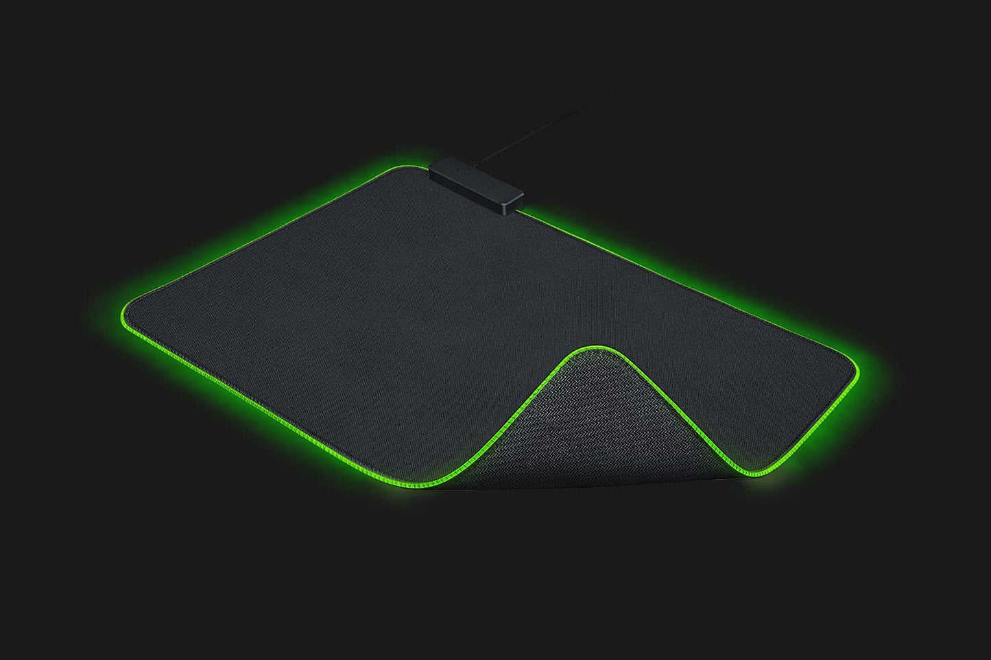 (OPEN BOX)Razer Strider - L Multilayer Synthetic Leather, Foam Padding, Head Cushion, Height Adjustable, Black/Green (RZ02-03810200-R3M1)
