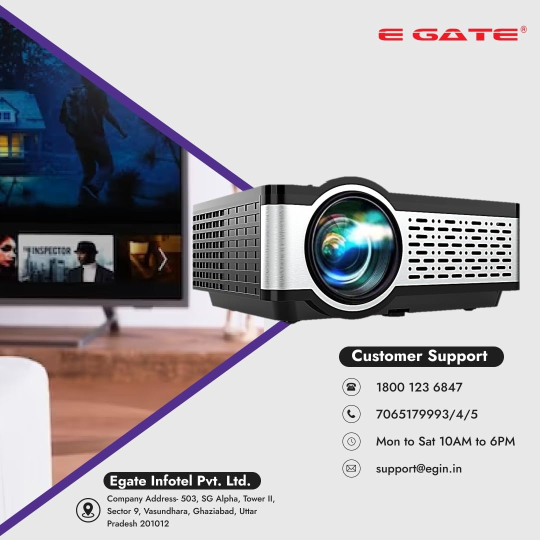 (Open Box) Egate K9 Pro-Max Android FHD 1080p LED Projector,
