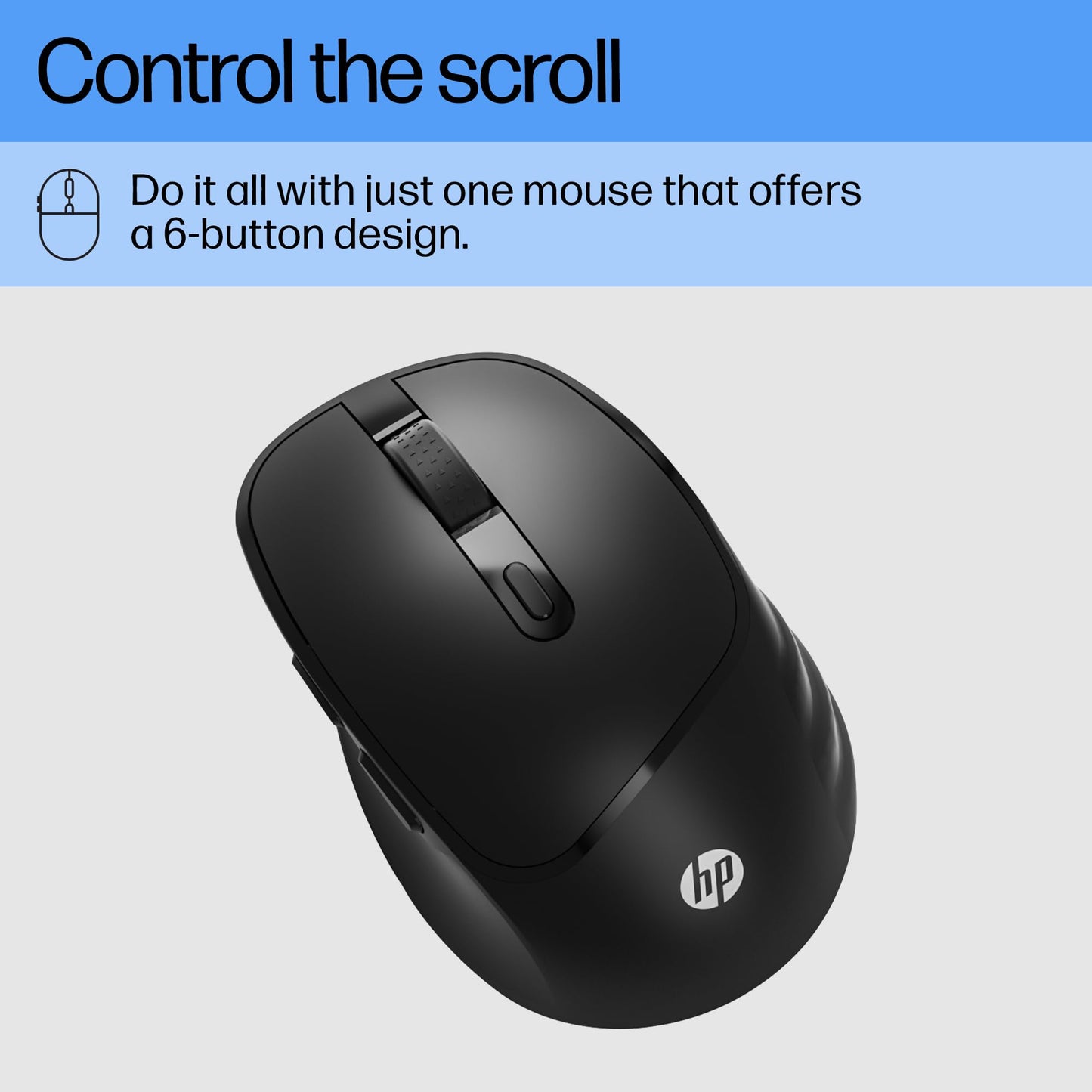 (OPEN BOX) HP M120 Wireless Mouse, USB-A Nano Dongle, 2.4 Ghz Wireless Connection, 6 Buttons, Up to 1600 Dpi, Optical Sensor, Ergonomic Design, 12-Month Battery Life, 3-Year Warranty, 60G±5%, Black, 7J4G4Aa