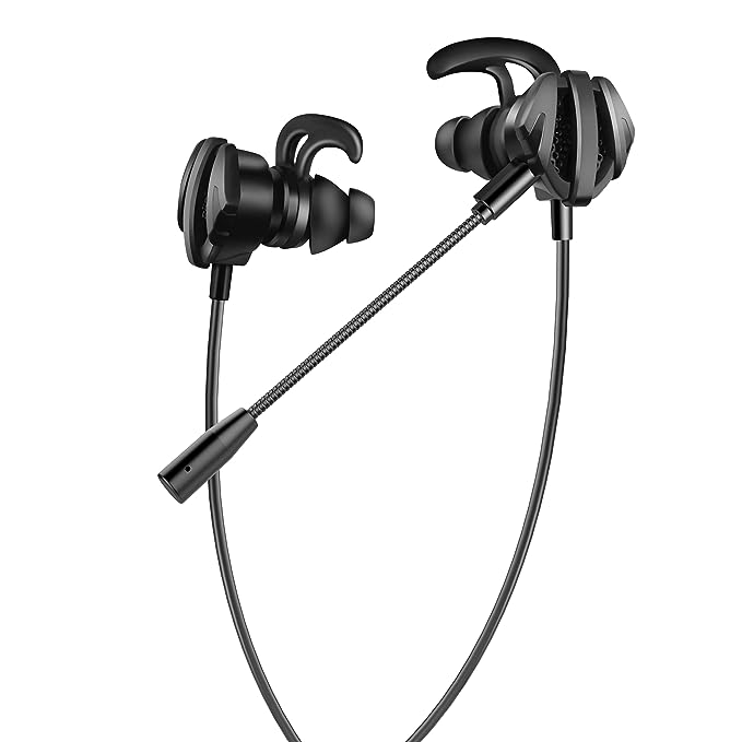 (Open Box) Cosmic Byte CB-EP-05 Wired Gaming in Ear Earphone with Microphone Detachable for PC, PS4, Mobiles, Tablets (Black)