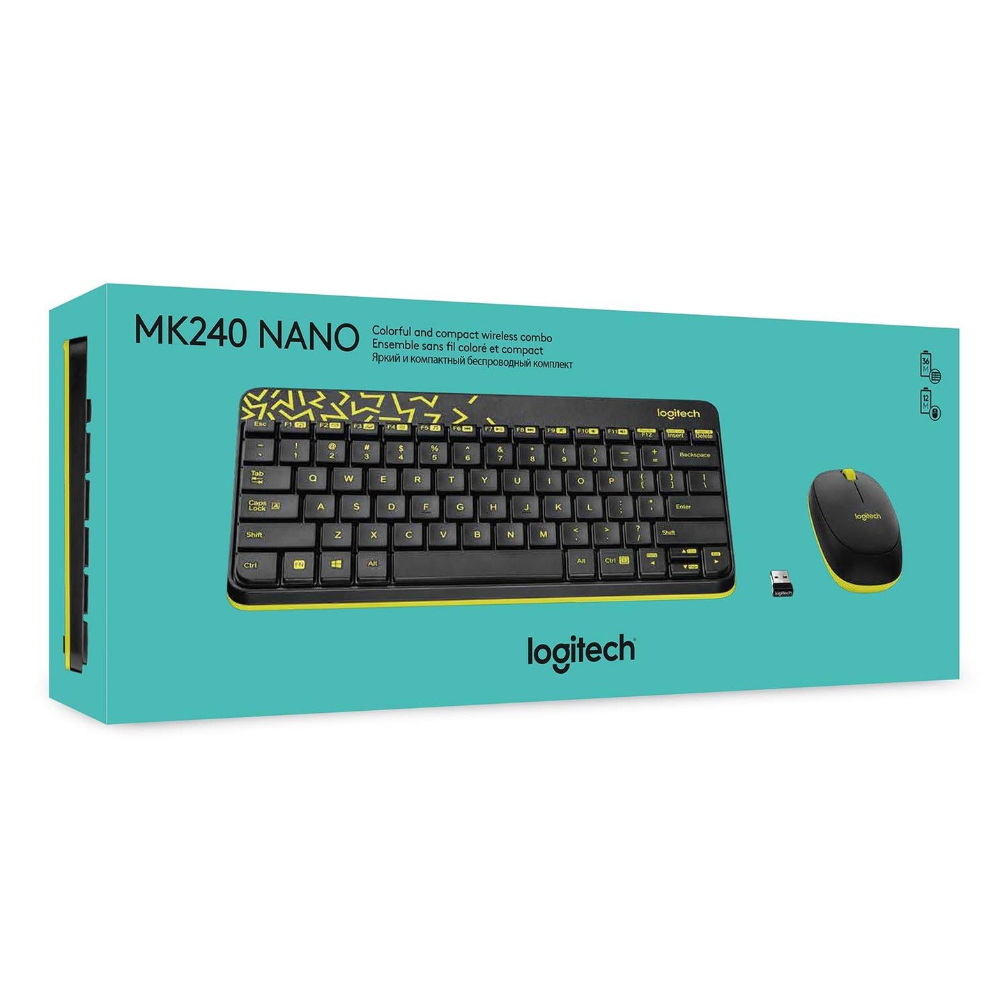 (Open Box) Logitech MK240 Nano Wireless Keyboard and Mouse Combo