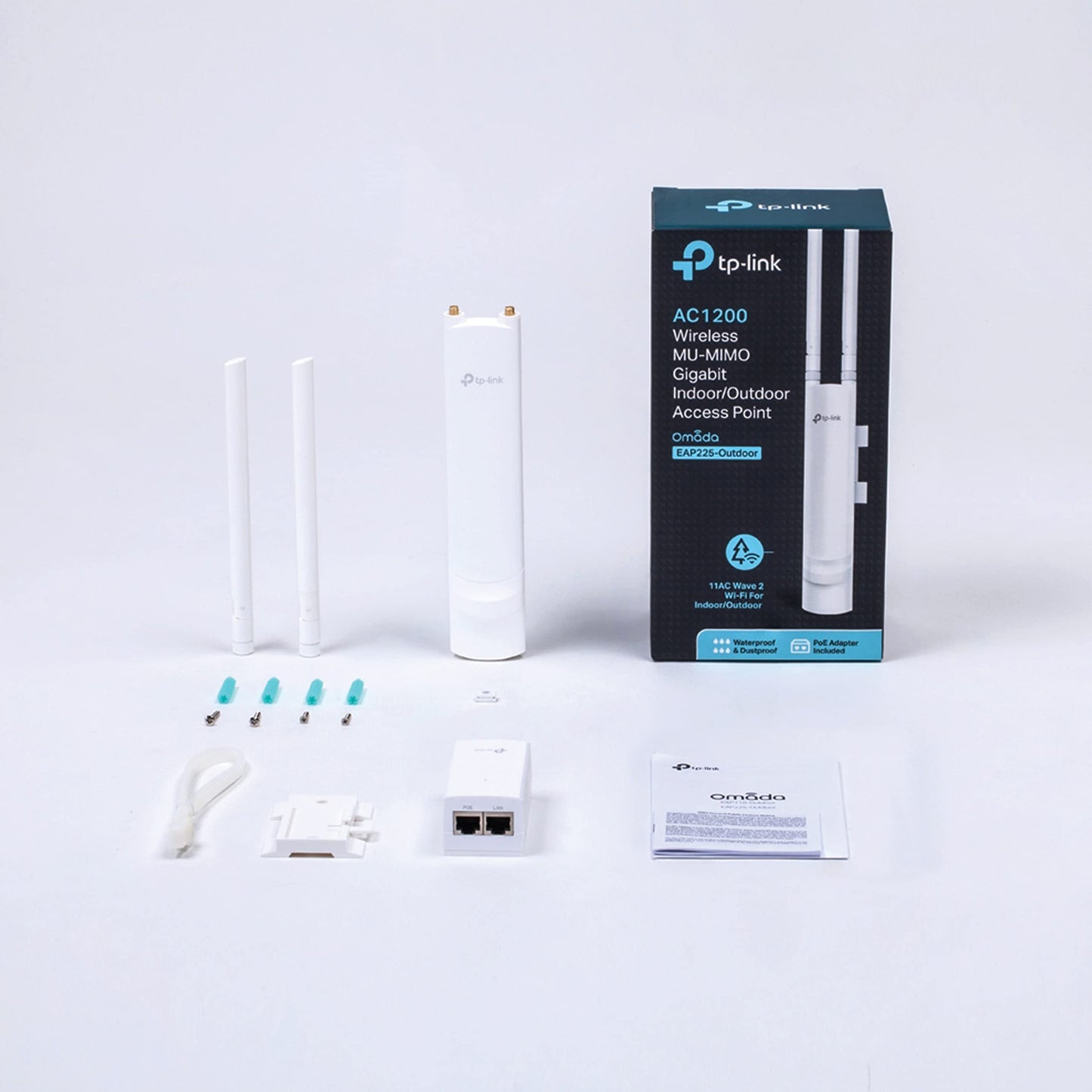 (Open Box)TP-Link EAP225-Outdoor | Omada AC1200 Wireless Gigabit Outdoor Access Point | Business WiFi Solution w/Mesh Support, Seamless Roaming & MU-MIMO | PoE Powered | SDN Integrated | Cloud Access & App
