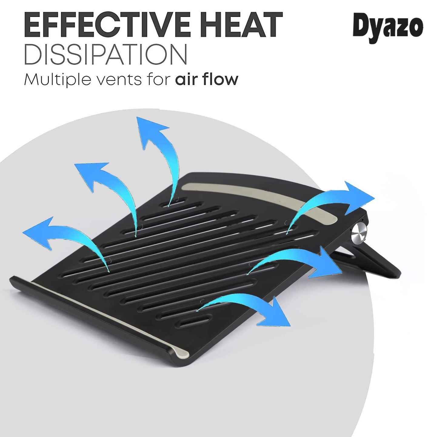 (Open Box) Dyazo Laptop Stand Riser | Ventilated | Portable | Foldable Compatible for MacBook Notebook 12 inches/30cm /13 inches /33cm/14.1 inches/35cm/15.6 inches/39.6cm Laptops