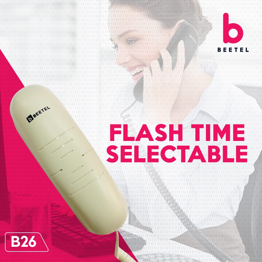 (Open Box) Beetel B11 Corded Landline Phone, Ringer Volume Control, LED for Ring Indication, Wall/Desk Mountable, Classic Design, Clear Call Quality, Mute/Pause/Flash/Redial Function (Made in India)(Black)(B11)