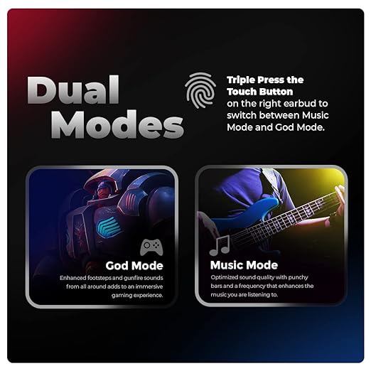 (Open Box) Cosmic Byte CosmoBuds X200 True Wireless Earbuds (TWS), BT 5.3, 38ms Latency GOD Mode™, Music Mode, 40Hrs, ENC, IPX5, Voice Assistant