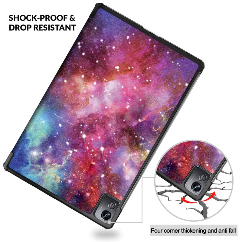 (OPEN BOX)Robustrion Trifold Flip Stand Case Cover for Realme Pad X 11 inch Tablet Cover - Black