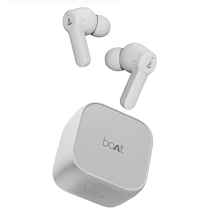 (Without Box) boAt Airdopes Fuel in Ear Headphones,Quad Mics,Enx Tech,Beast Mode,50H Playtime,ASAP Charge,Ipx4,Iwp,Touch Controls