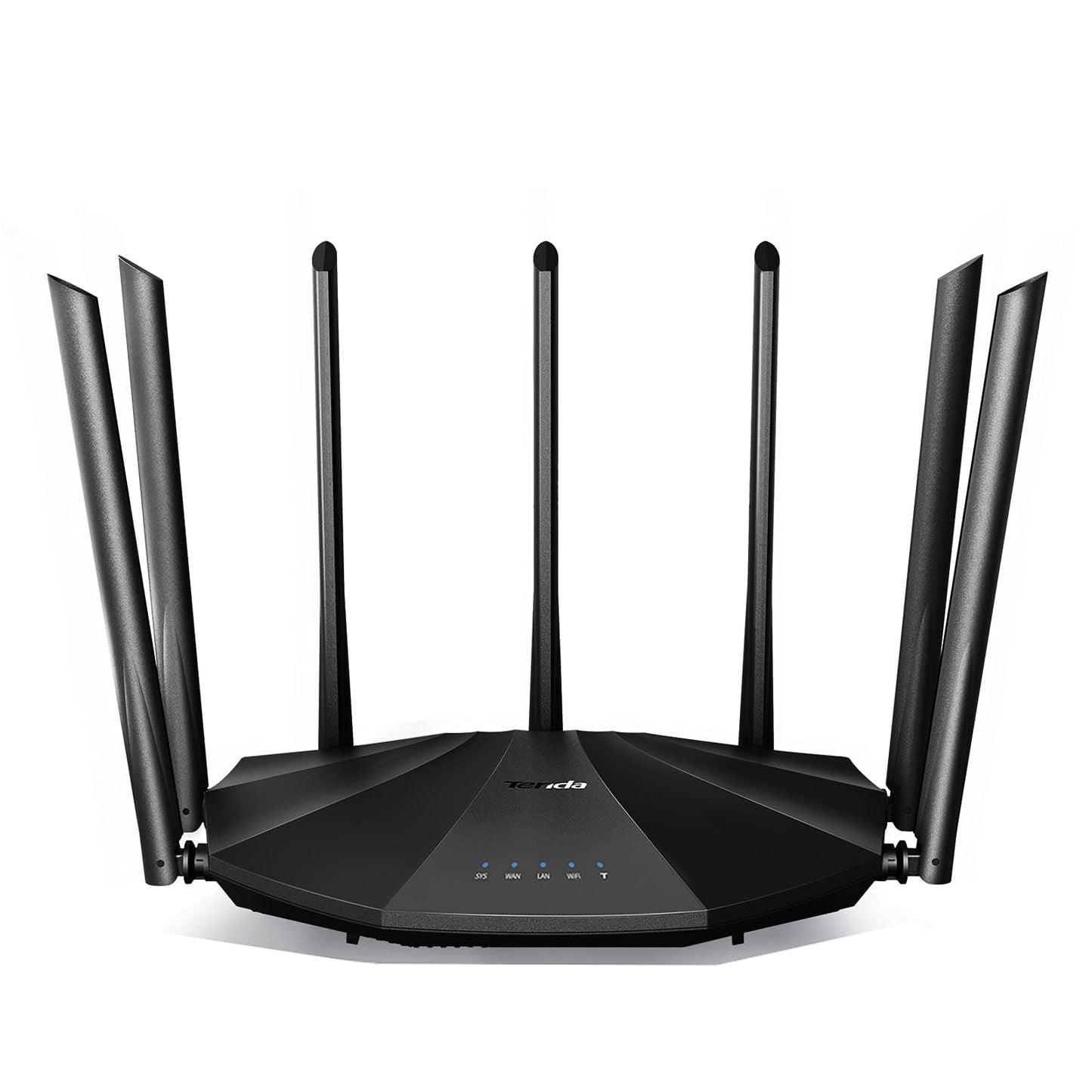(Open Box) Tenda AC21 2100Mbps Dual Band Gigabit Wireless Router, MU-MIMO, Easy Setup, Supports Guest Network, Parental Control, Client Filter, IPv6 (Black, Not a Modem)