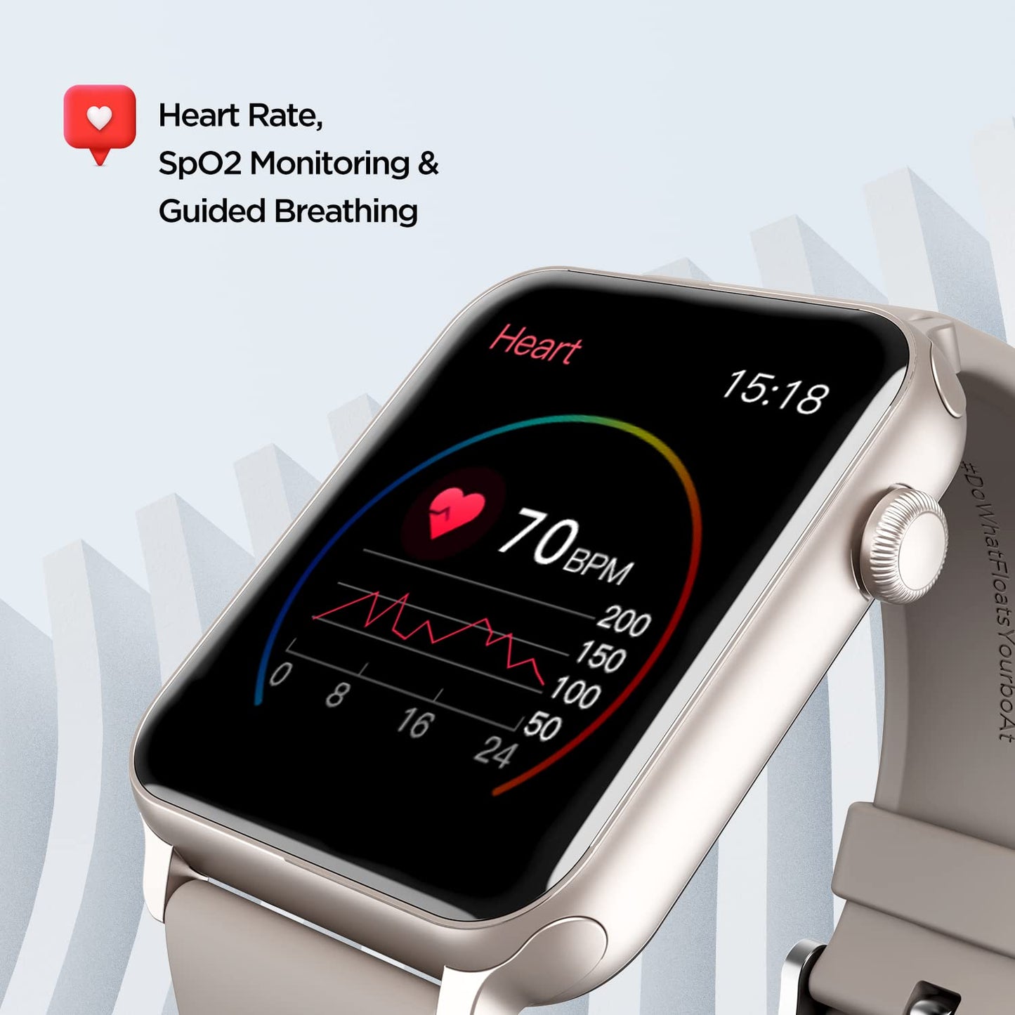 (Without Box) boAt Wave Lite Smart Watch w/ 1.69" (4.2 cm) HD Display, Heart Rate & SpO2 Level Monitor, Multiple Watch Faces, Activity Tracker, Multiple Sports Modes & IP68 (Deep Blue)