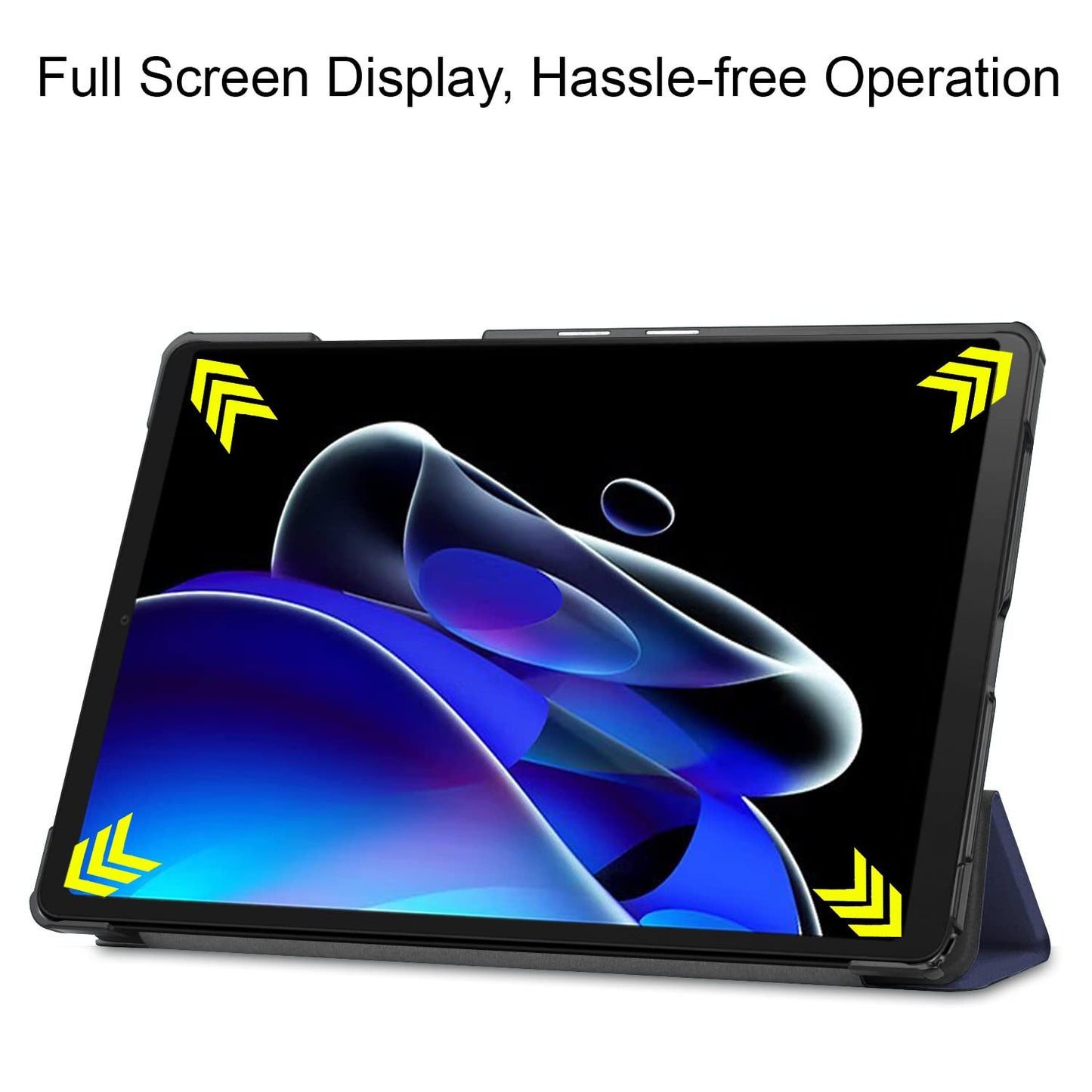 (OPEN BOX)Robustrion Trifold Flip Stand Case Cover for Realme Pad X 11 inch Tablet Cover - Black