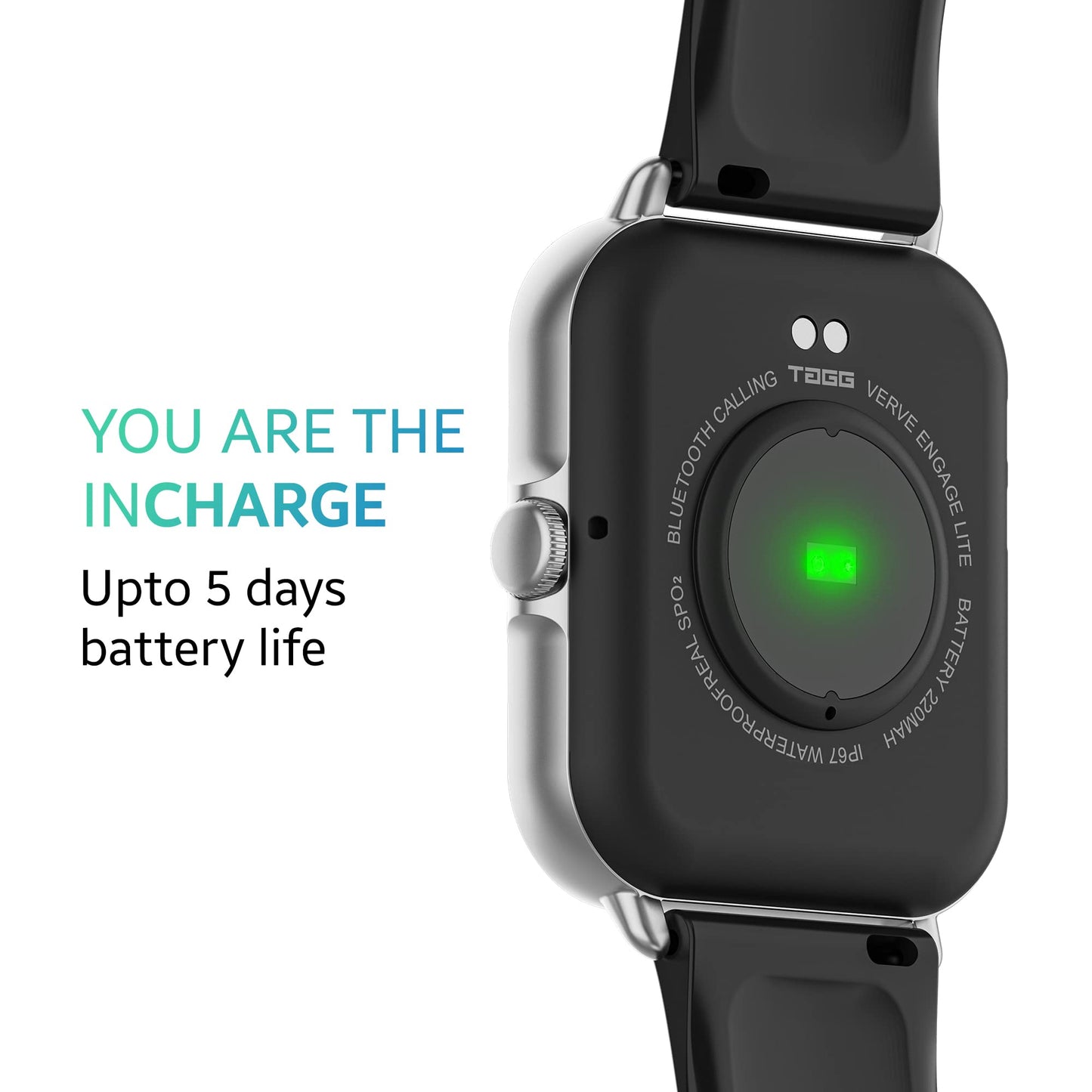 (Open box)TAGG Engage Lite Advanced Calling Smartwatch with Split Screen Function | Single Chip Technology | Fast Charge 10 min = 1 Day Usage | AI Voice Assistant | Built-In Games, Calculator, Stopwatch & Timer