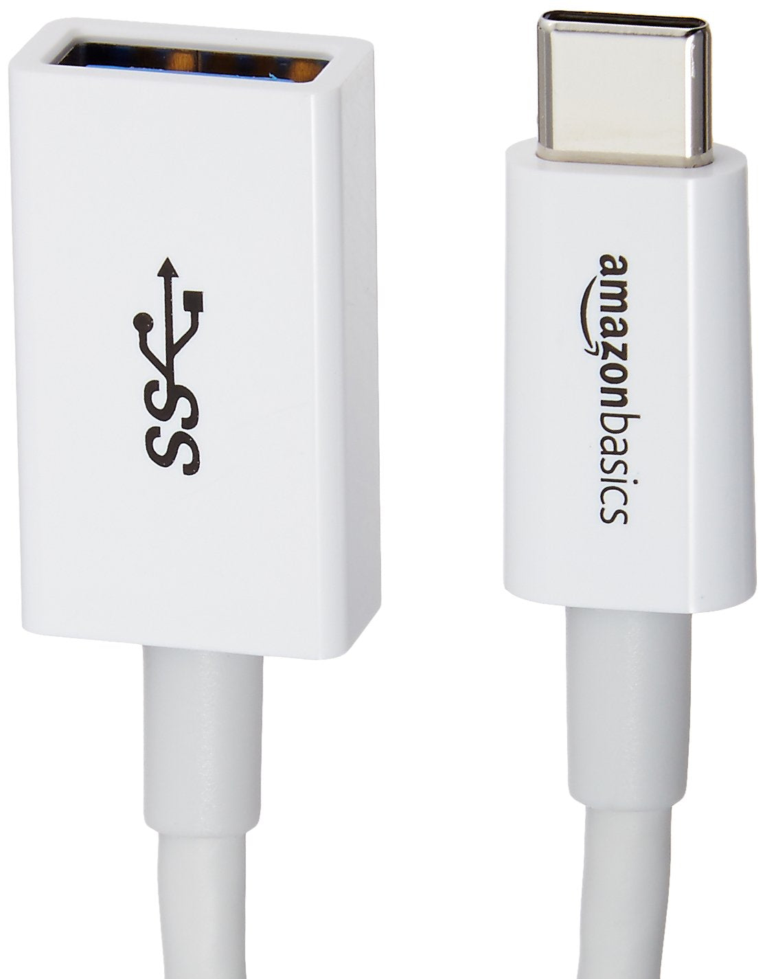 (Open Box) Amazon Basics L6LUC022-CS-R USB USB Type C to USB 3.1 Gen1 Female Adapter - White