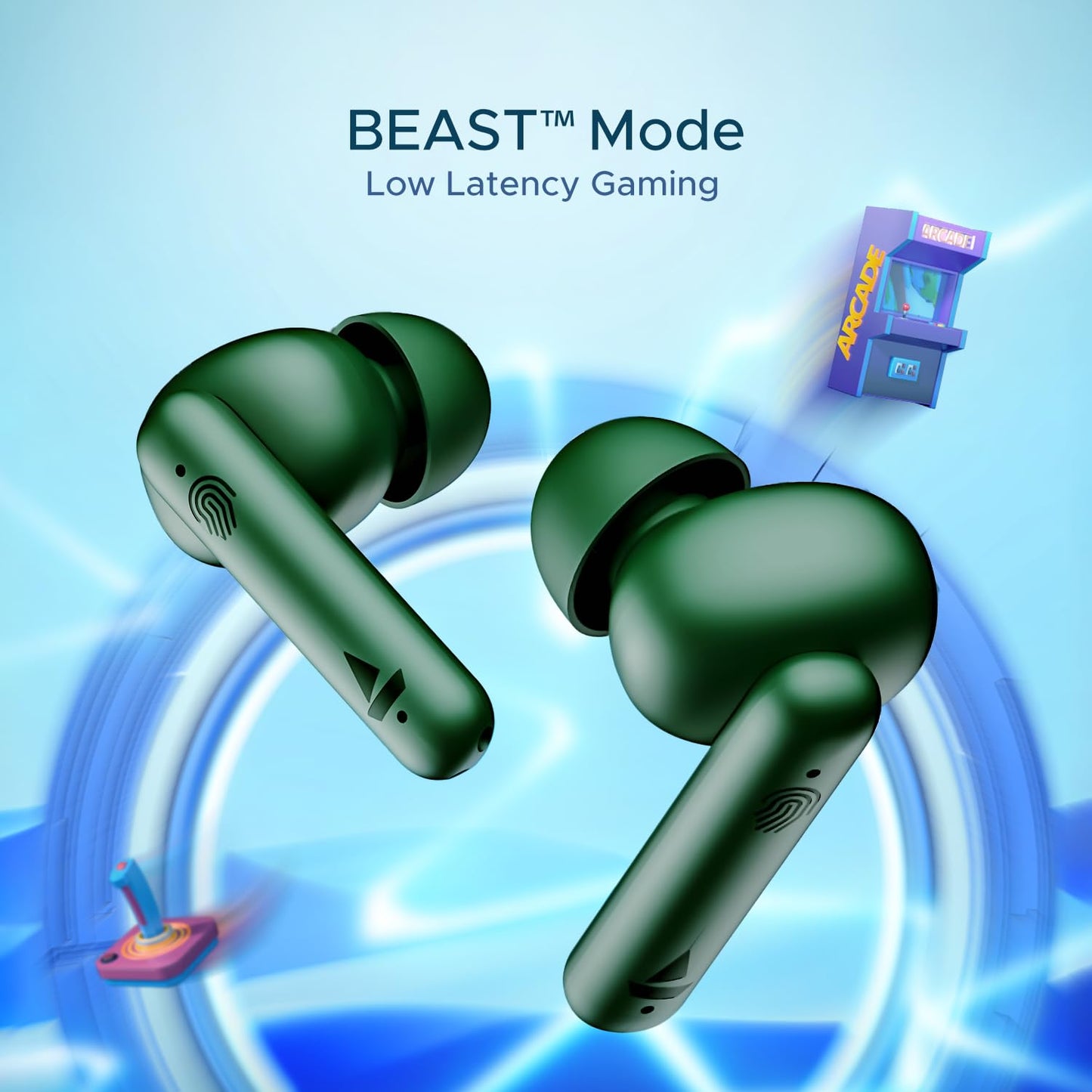 (Without Box) boAt Airdopes 141 Bluetooth Truly Wireless in-Ear Earbuds w/ 42H Playtime,Low Latency Mode for Gaming, ENx Tech, IWP, IPX4 Water Resistance, Smooth Touch Controls