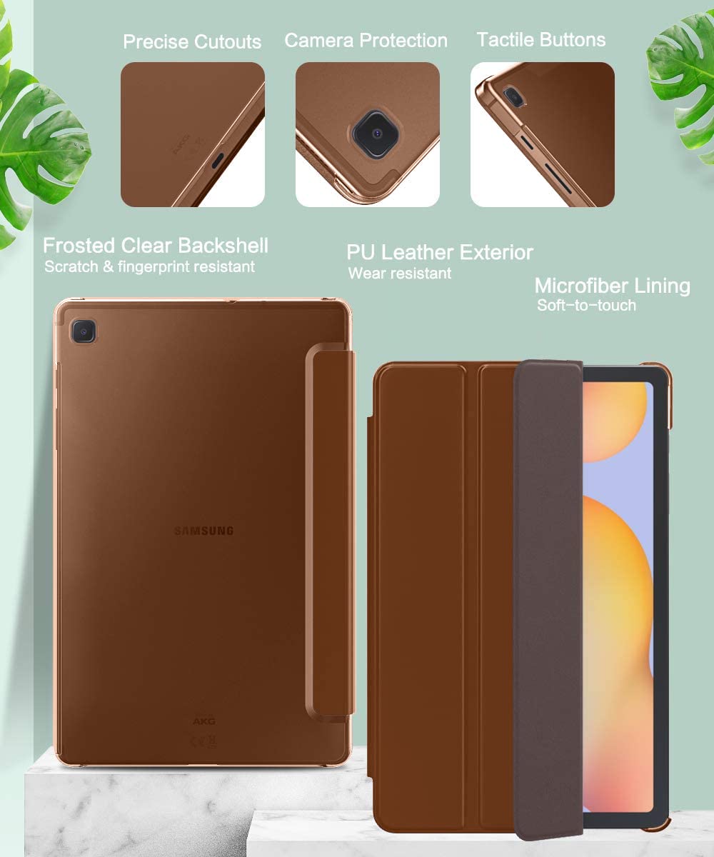 (Open Box)SwooK Case Compatible with Galaxy Tab S6 Lite 10.4 2020, Stand Cover with Translucent Frosted PC Back Shell Fit Samsung Galaxy Tab S6 Lite 10.4 2020 SM-P610/P615 (S6 lite 10.4 Inch, Aqua)