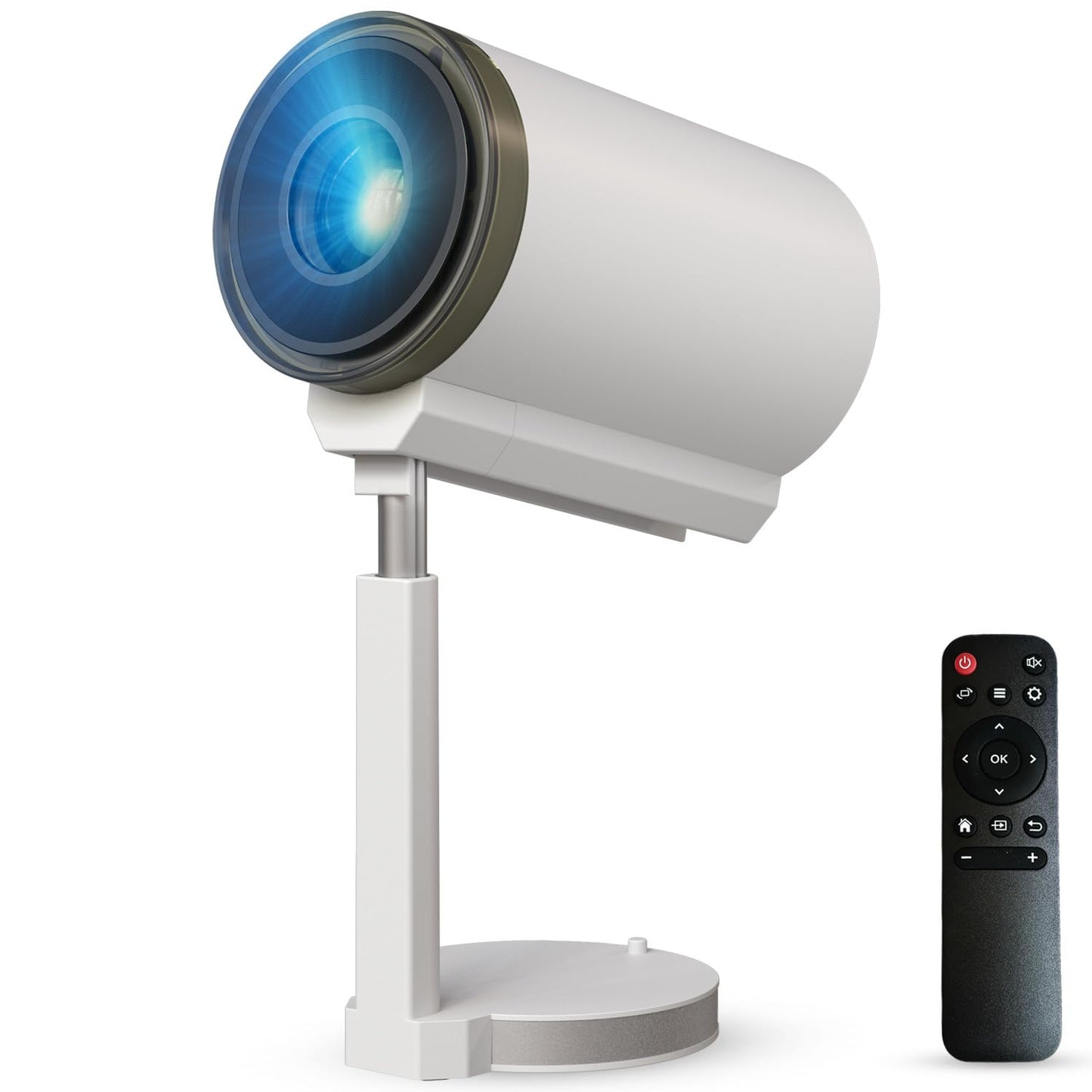 (Open Box) Portronics Beem 440 Smart LED Projector with 720p HD Resolution, Rotatable Design, Built-in Streaming Apps (Netflix, Prime Video, Hotstar), 2000 Lumens, Screen Mirroring, 3 Watts Speaker (White)