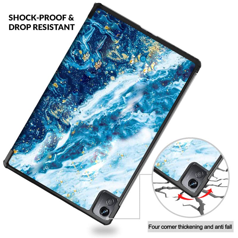 (OPEN BOX)Robustrion Trifold Flip Stand Case Cover for Realme Pad X 11 inch Tablet Cover - Black