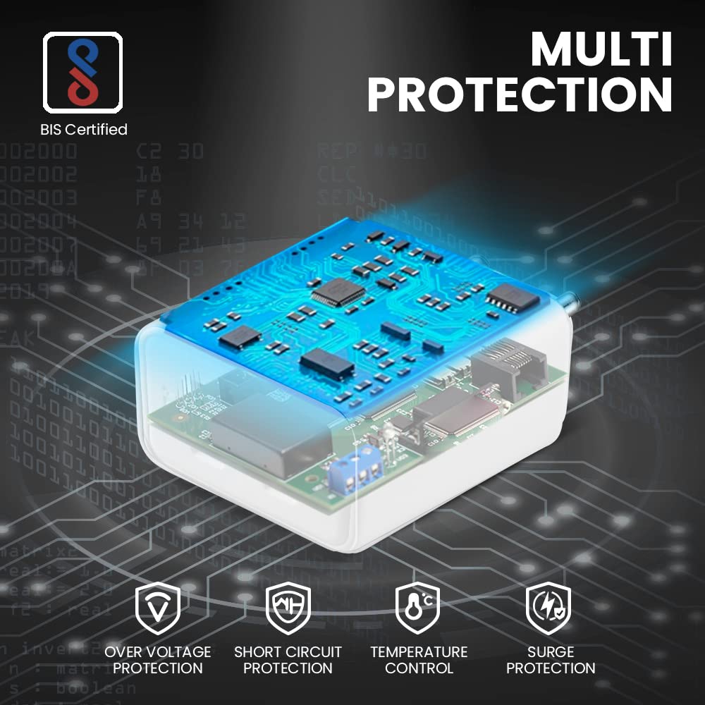 (Open Box) FLiX (Beetel) Storm 33W PD & QC Dual Port Wall Charger,USB Type A & Type C Output Widely Compatible for All Android & IOS Devices,Enhanced Safety,Light Weight & Compact,with Type C Cable (White–SD133)