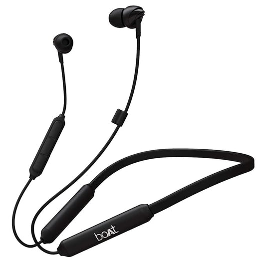 (Without Box) Boat 100 Wireless BT Earphone, Active Black