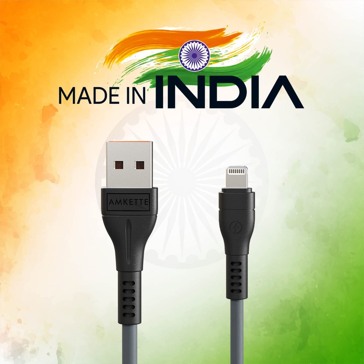 (Open Box) Amkette 30 Pin to USB Charging & Data Sync Cable for iPhone 3G/3GS/4/4s/iPad 1/2/3, iPod Nano 5th/6th Gen and iPod Touch 3rd/4th Gen -1.5m (Black)