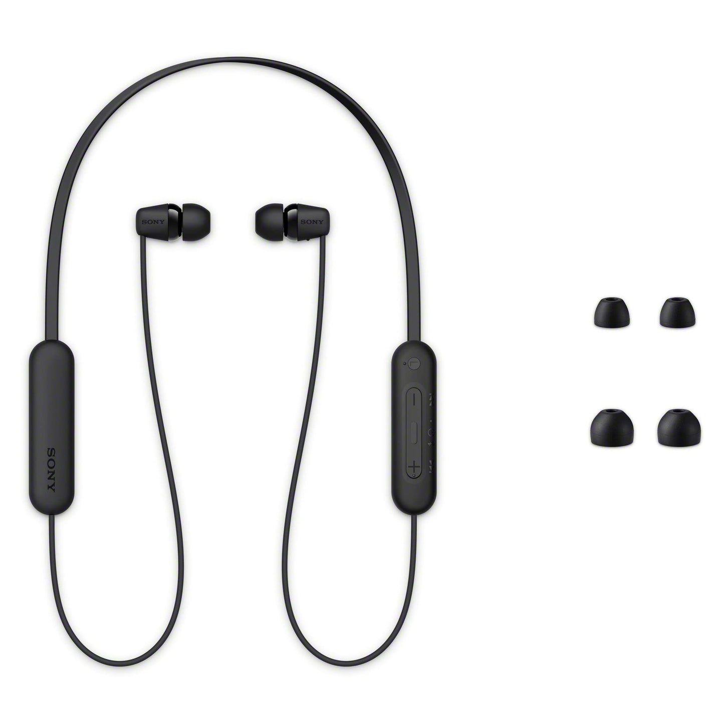 (Open box)Sony WI-C100 Wireless Headphones with Customizable Equalizer for Deep Bass & 25 Hrs Battery, DSEE-Upscale, Splash Proof, 360RA, Fast Pair, in-Ear Bluetooth Headset with mic for Phone Calls (Black)
